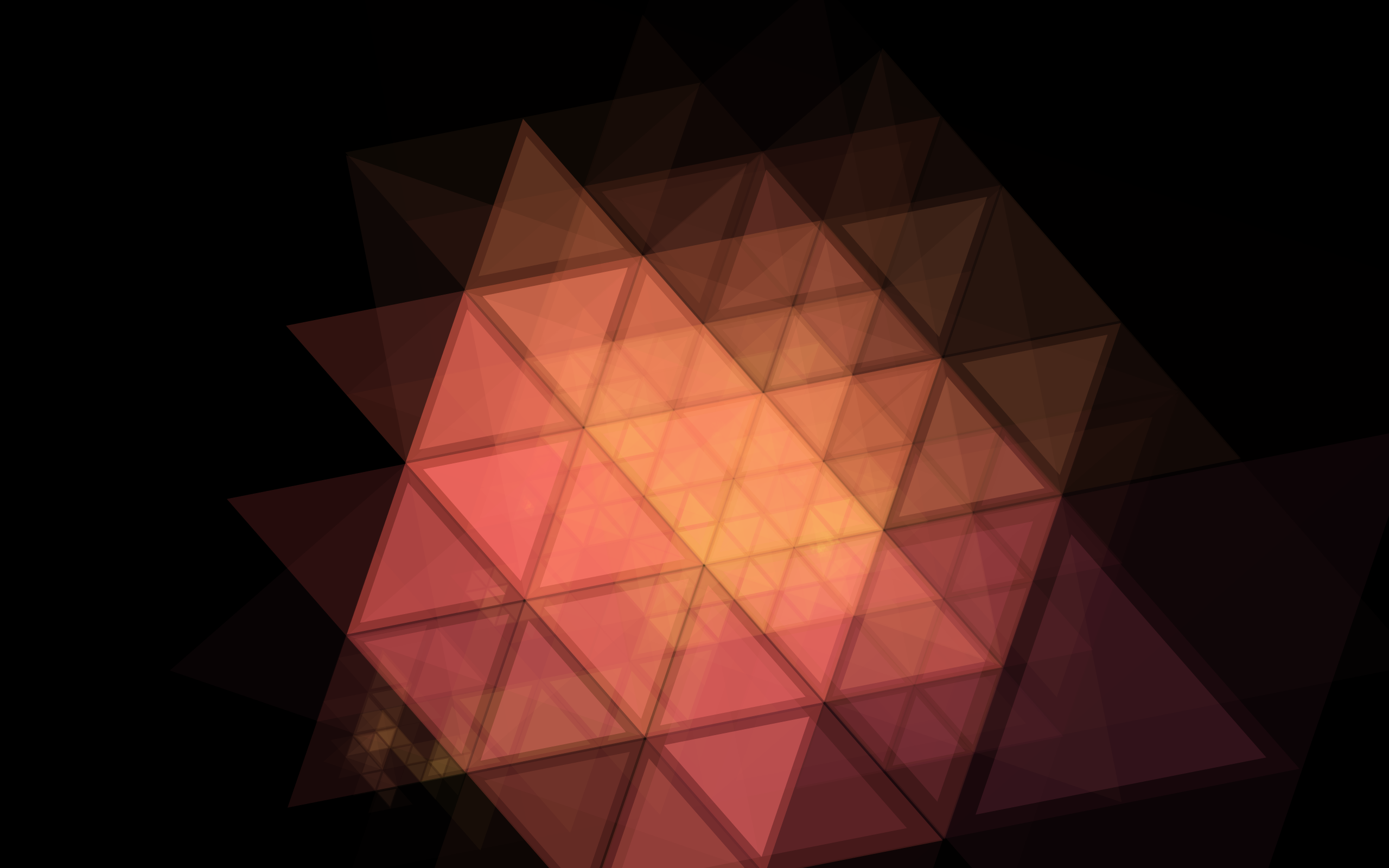 Geometric pattern of overlapping triangles with gradient lighting HD Wallpaper