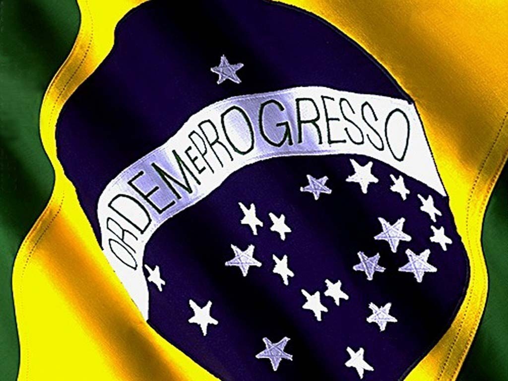 Brazilian flag with "Ordem e Progresso" HD Wallpaper