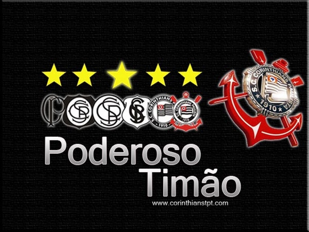 Sport Club Corinthians Paulista logo and text HD Wallpaper
