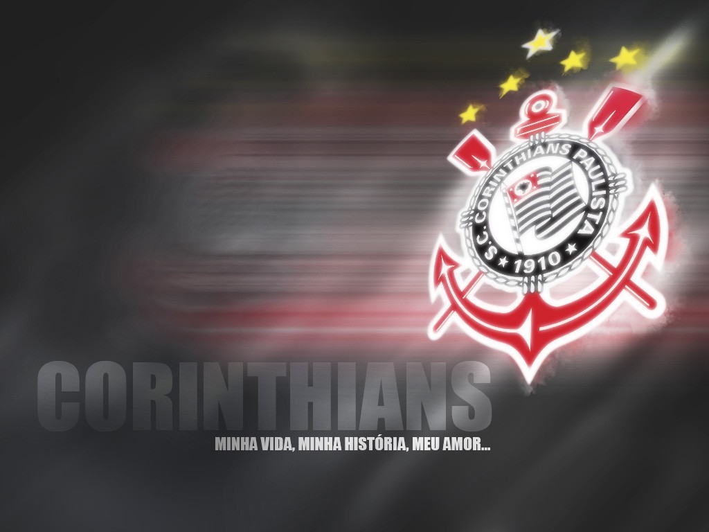 Sport Club Corinthians Paulista logo and text HD Wallpaper