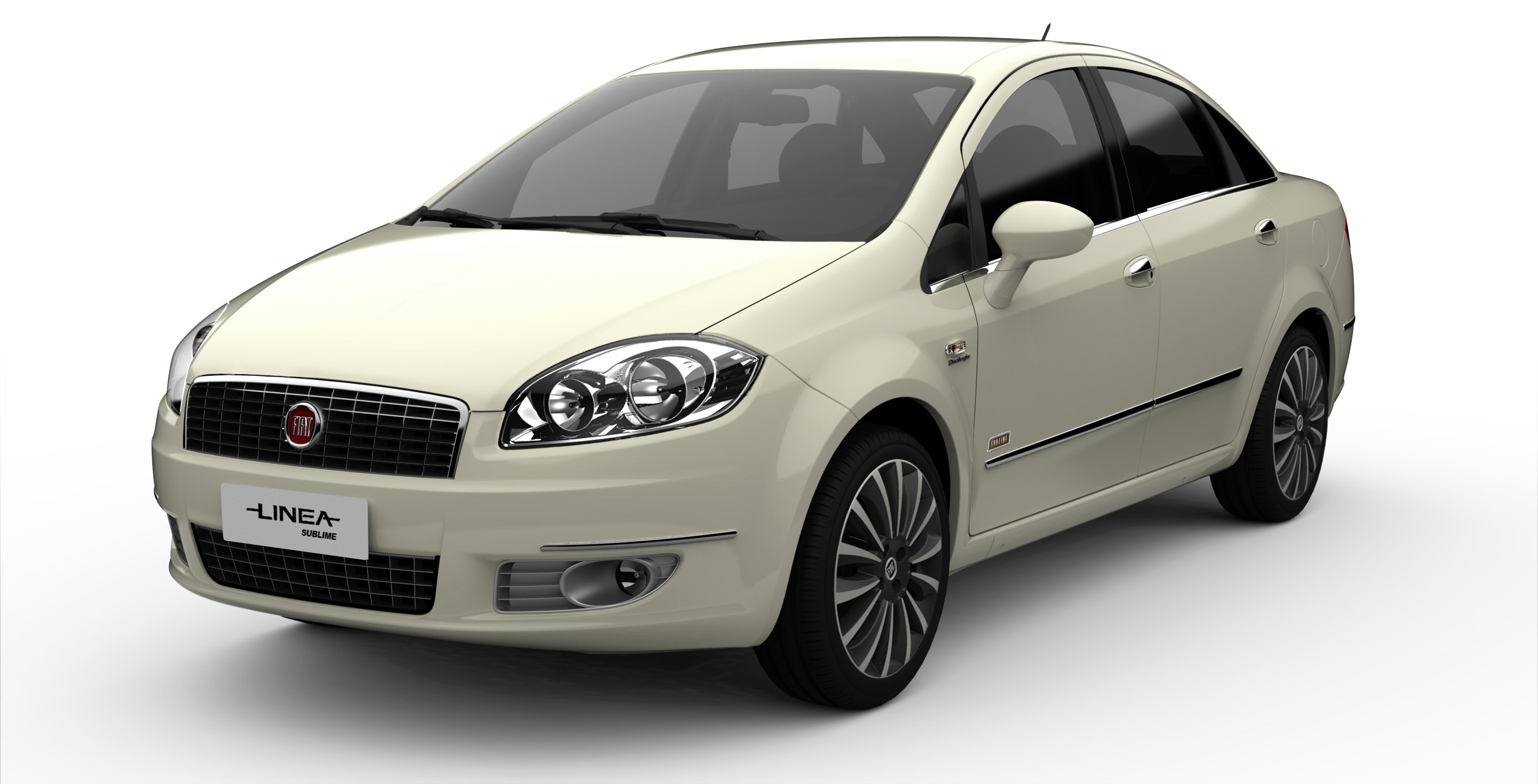 Cream Fiat Linea Sublime sedan HD Wallpaper