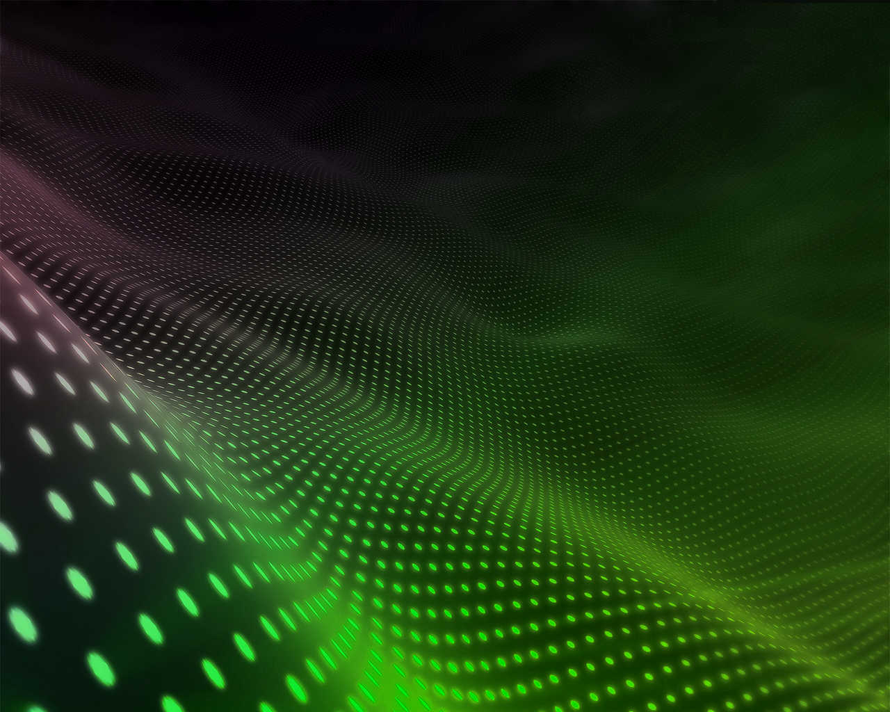 Abstract green and purple glowing dots wave HD Wallpaper