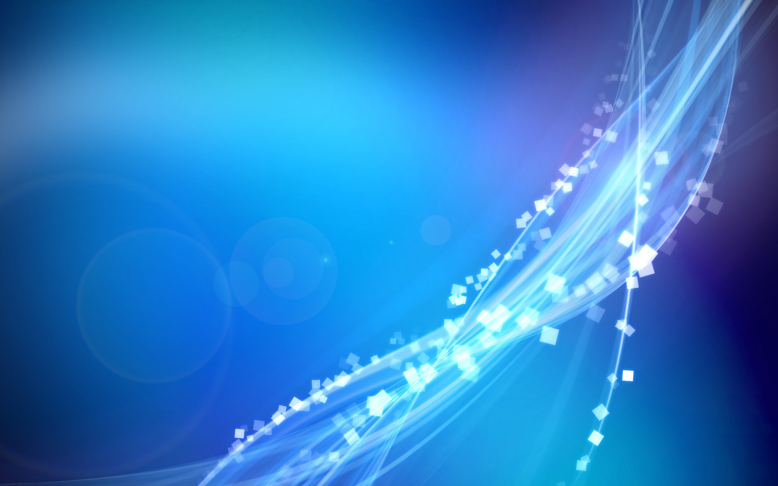 Abstract blue light waves with squares HD Wallpaper
