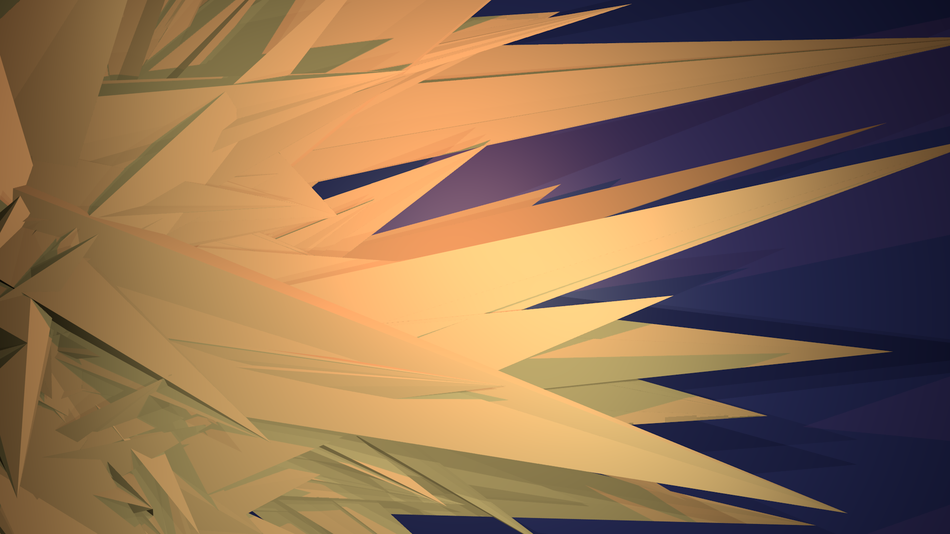 Abstract geometric shapes with yellow and blue colors HD Wallpaper
