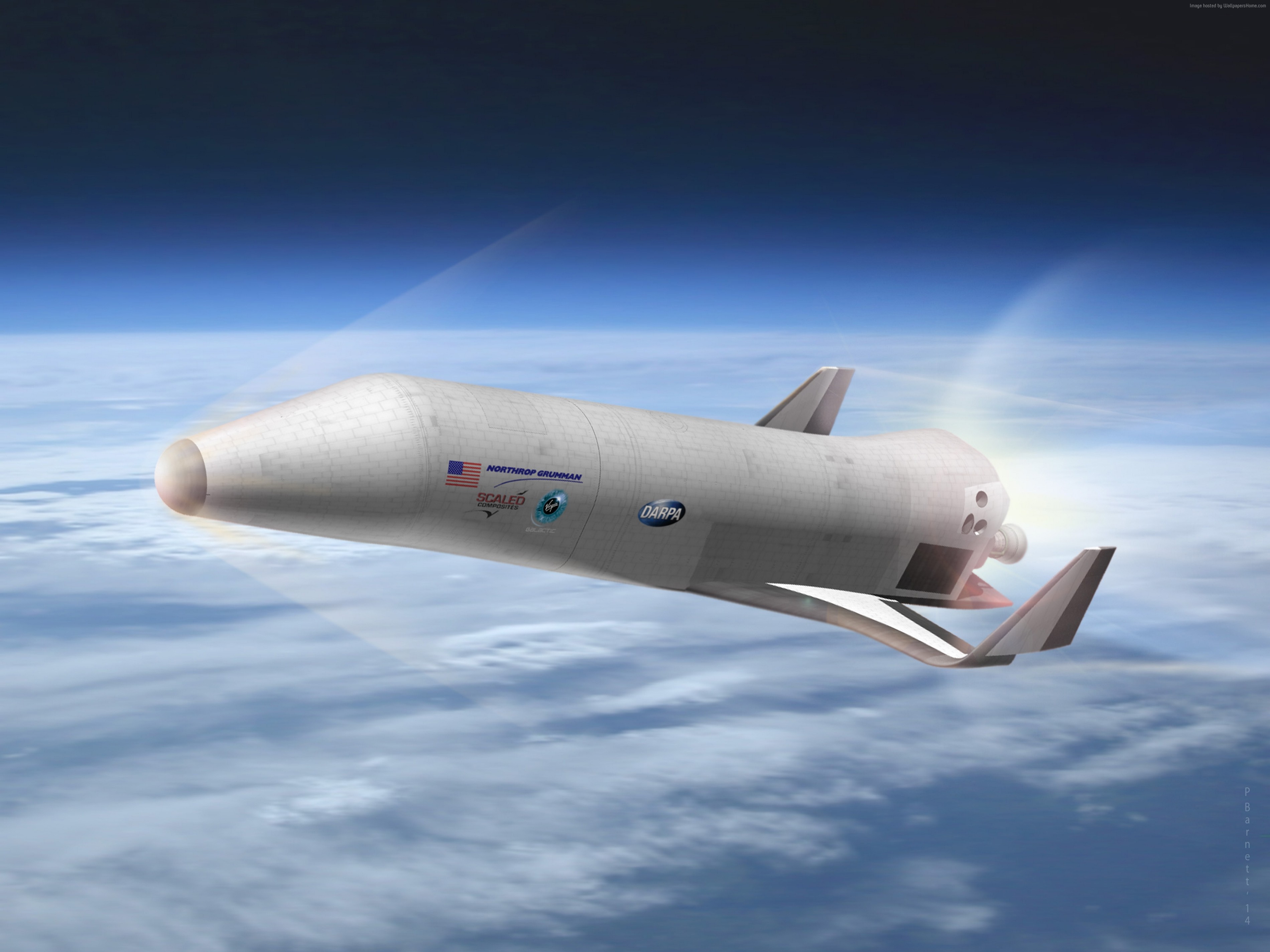 XS-1 Experimental Spaceplane in flight HD Wallpaper