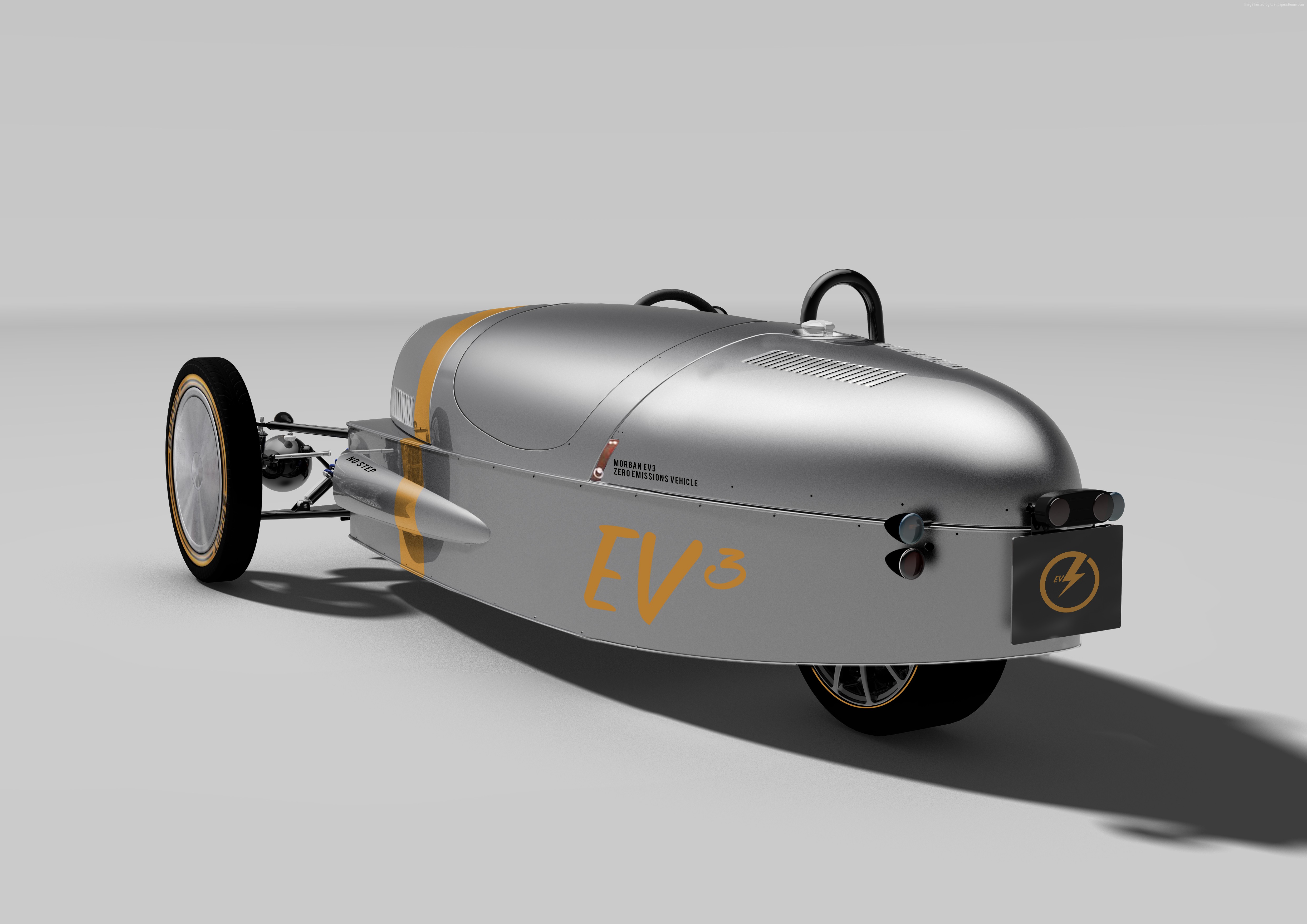 Morgan EV3 electric three-wheeler car HD Wallpaper
