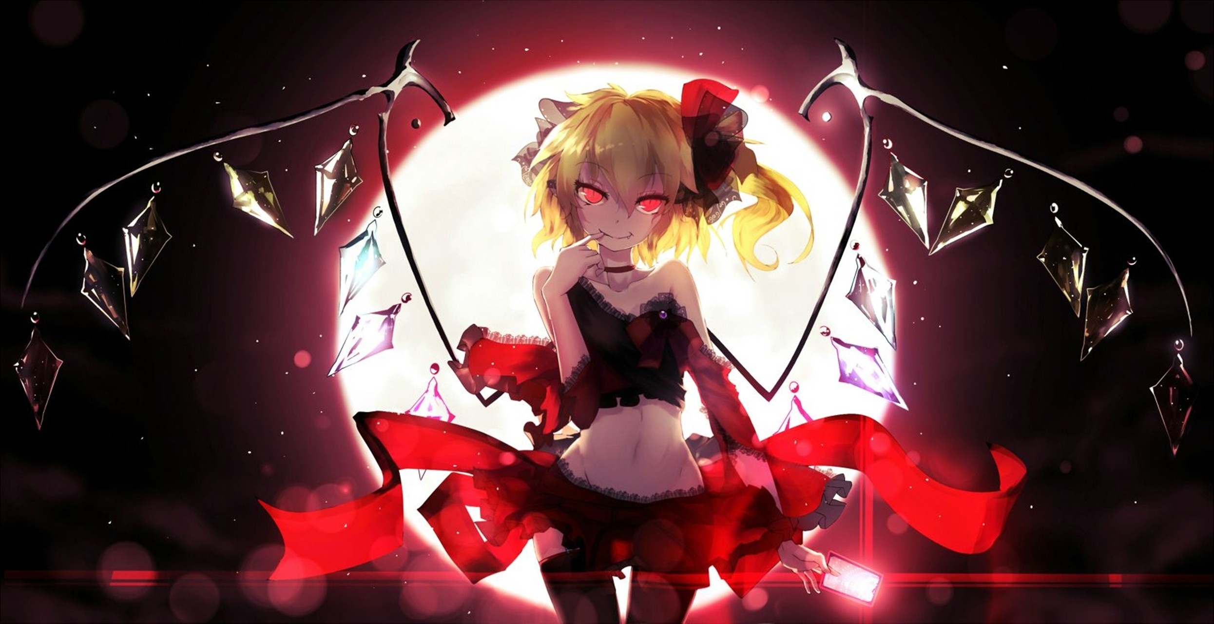 Flandre Scarlet from Touhou performing HD Wallpaper