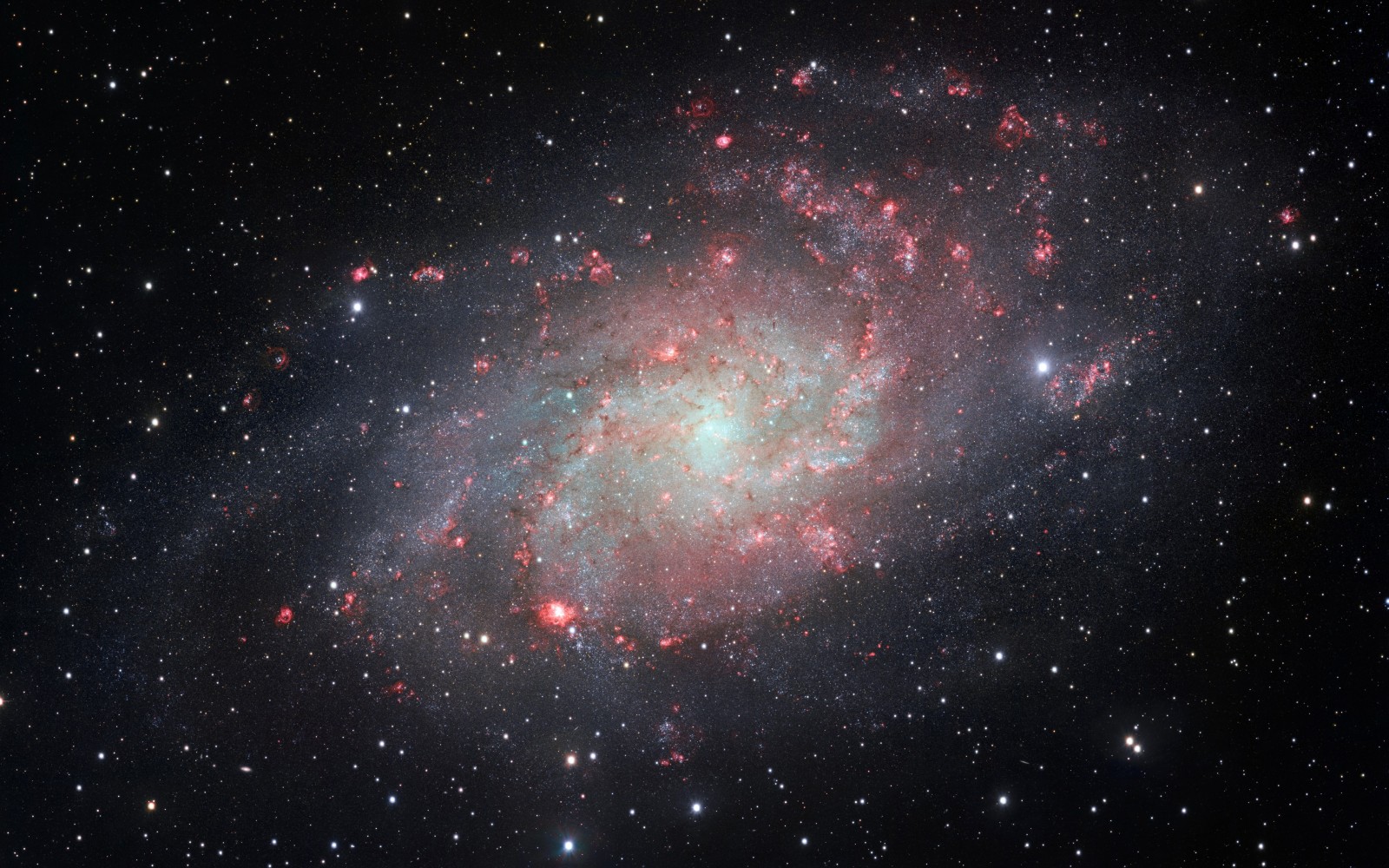 Triangulum Galaxy with star-forming regions HD Wallpaper