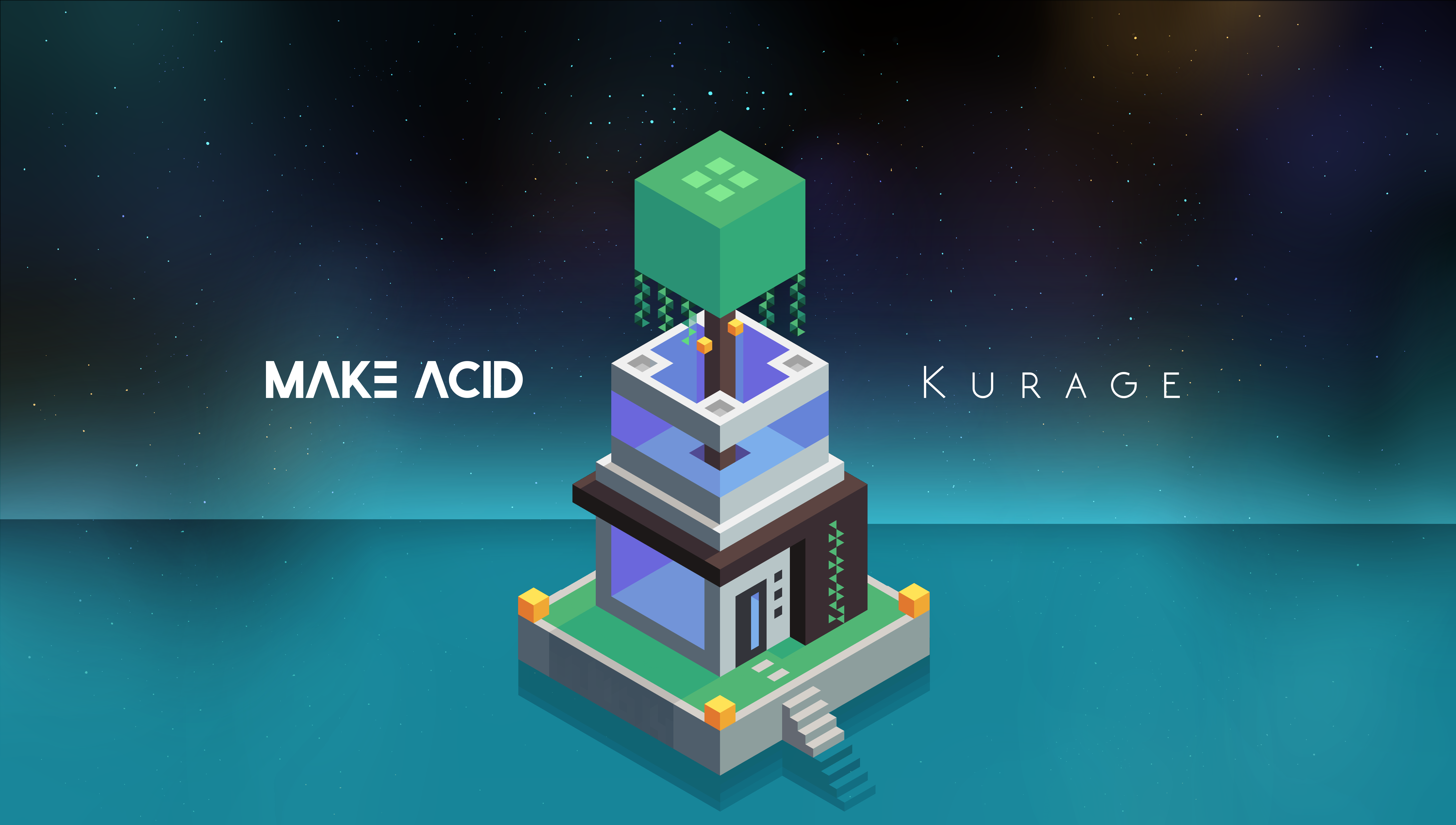 Make Acid Kurage isometric illustration HD Wallpaper