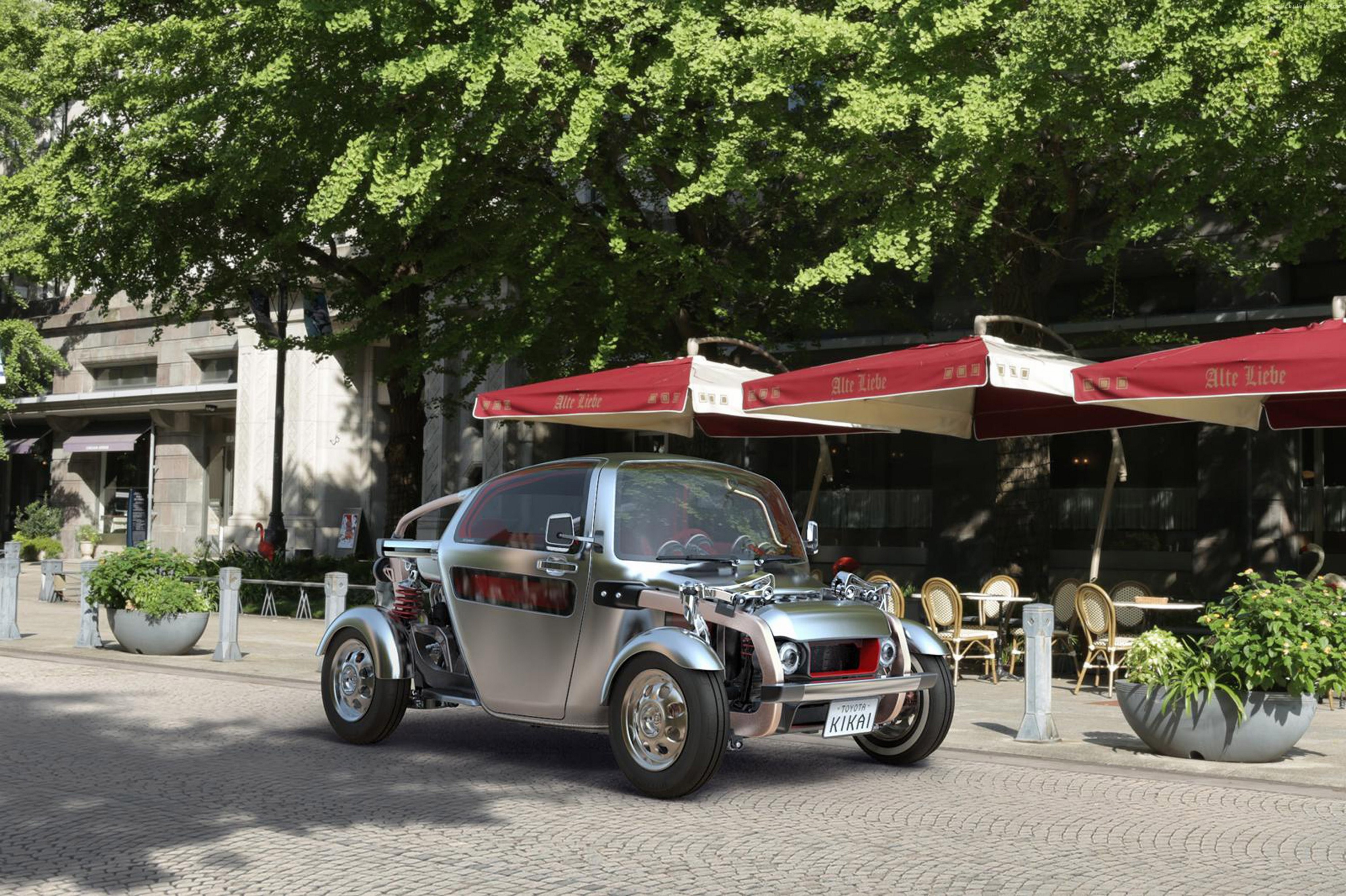 Toyota Kikai concept car on a street HD Wallpaper