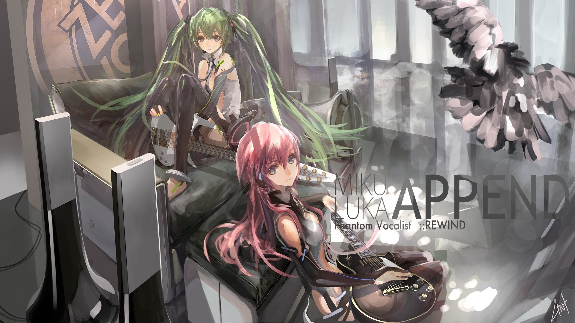 Hatsune Miku and Megurine Luka from Vocaloid HD Wallpaper