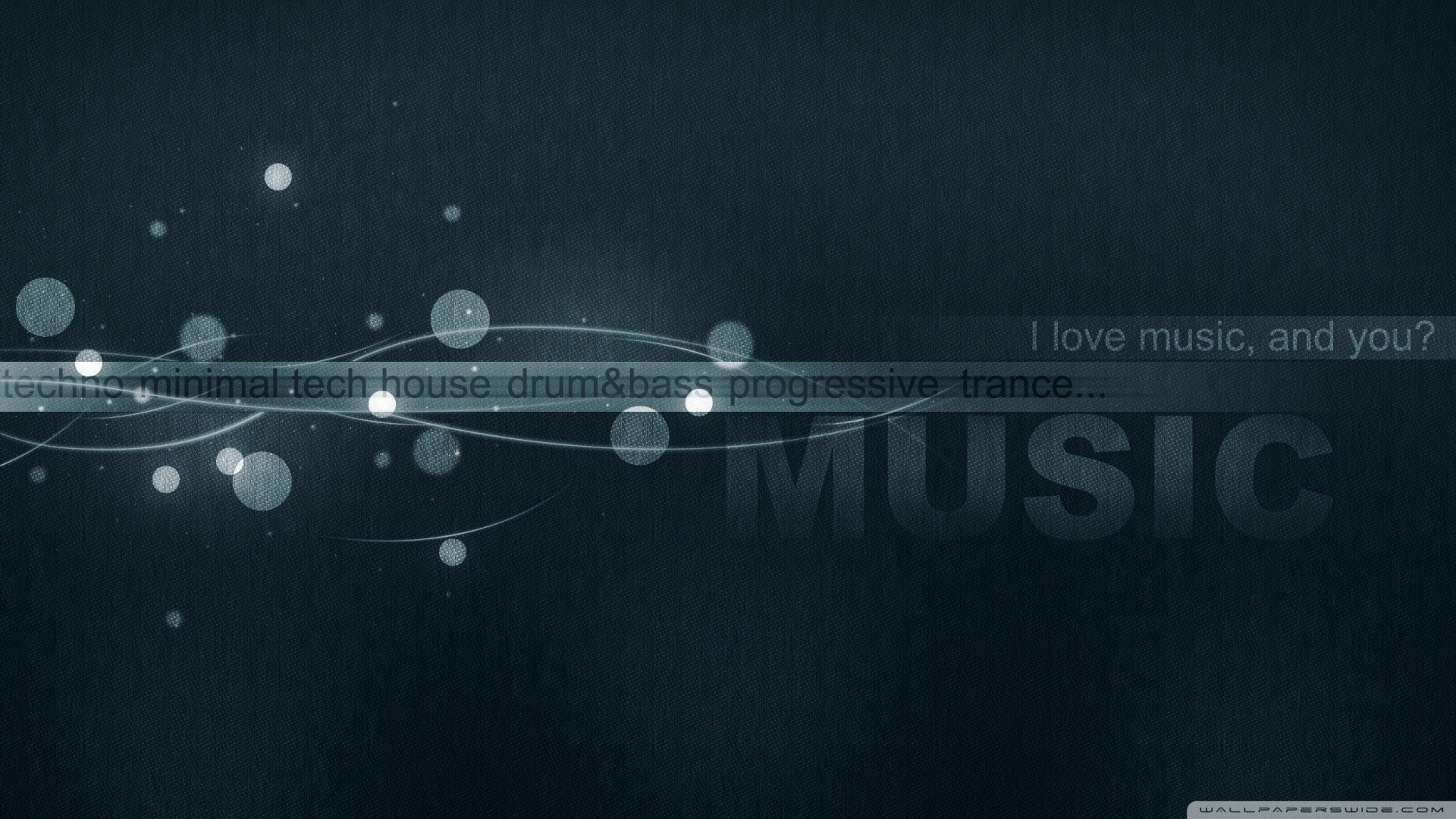 Music genres and quote on dark background HD Wallpaper