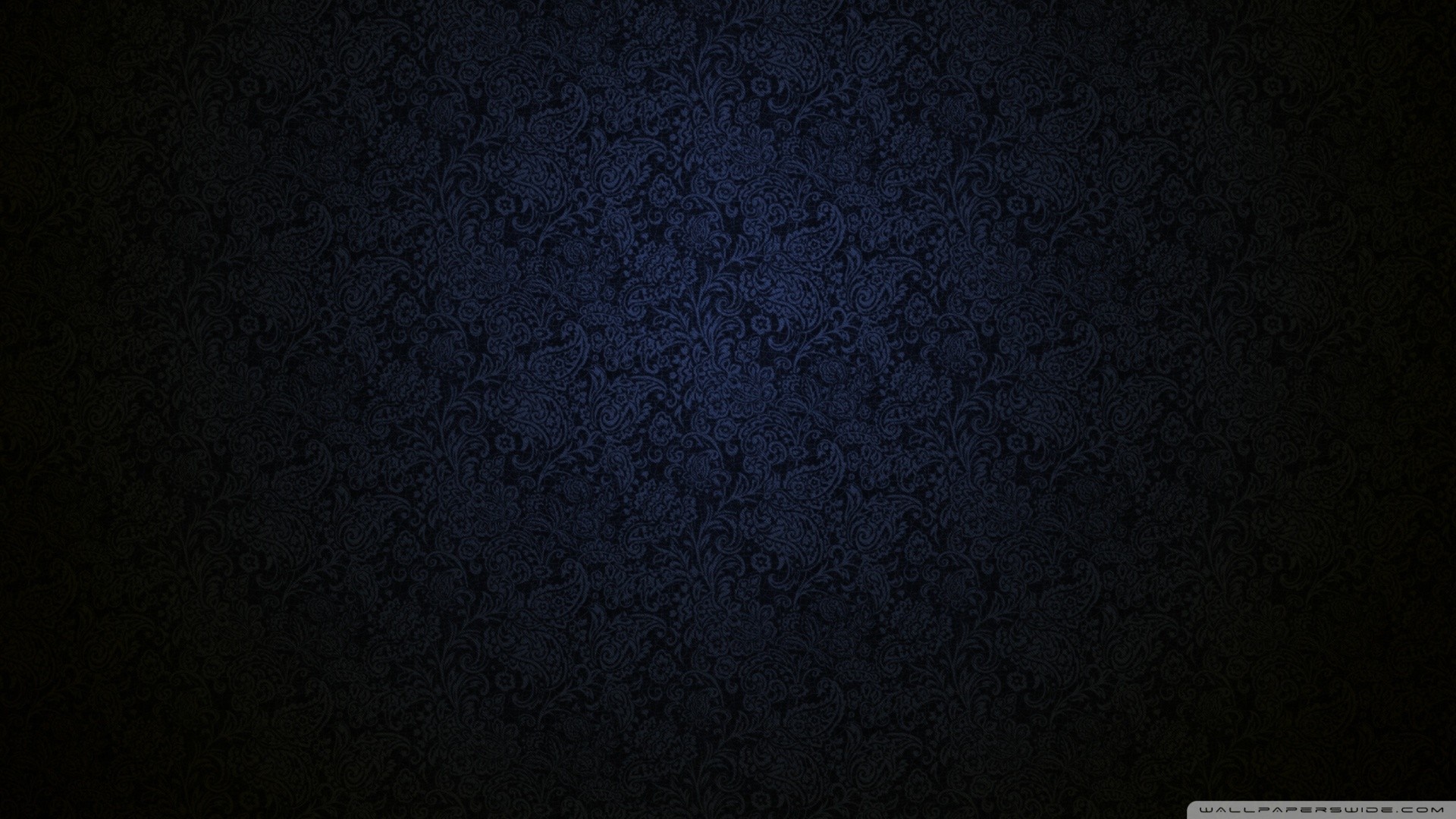 Dark blue paisley pattern with gradient lighting HD Wallpaper