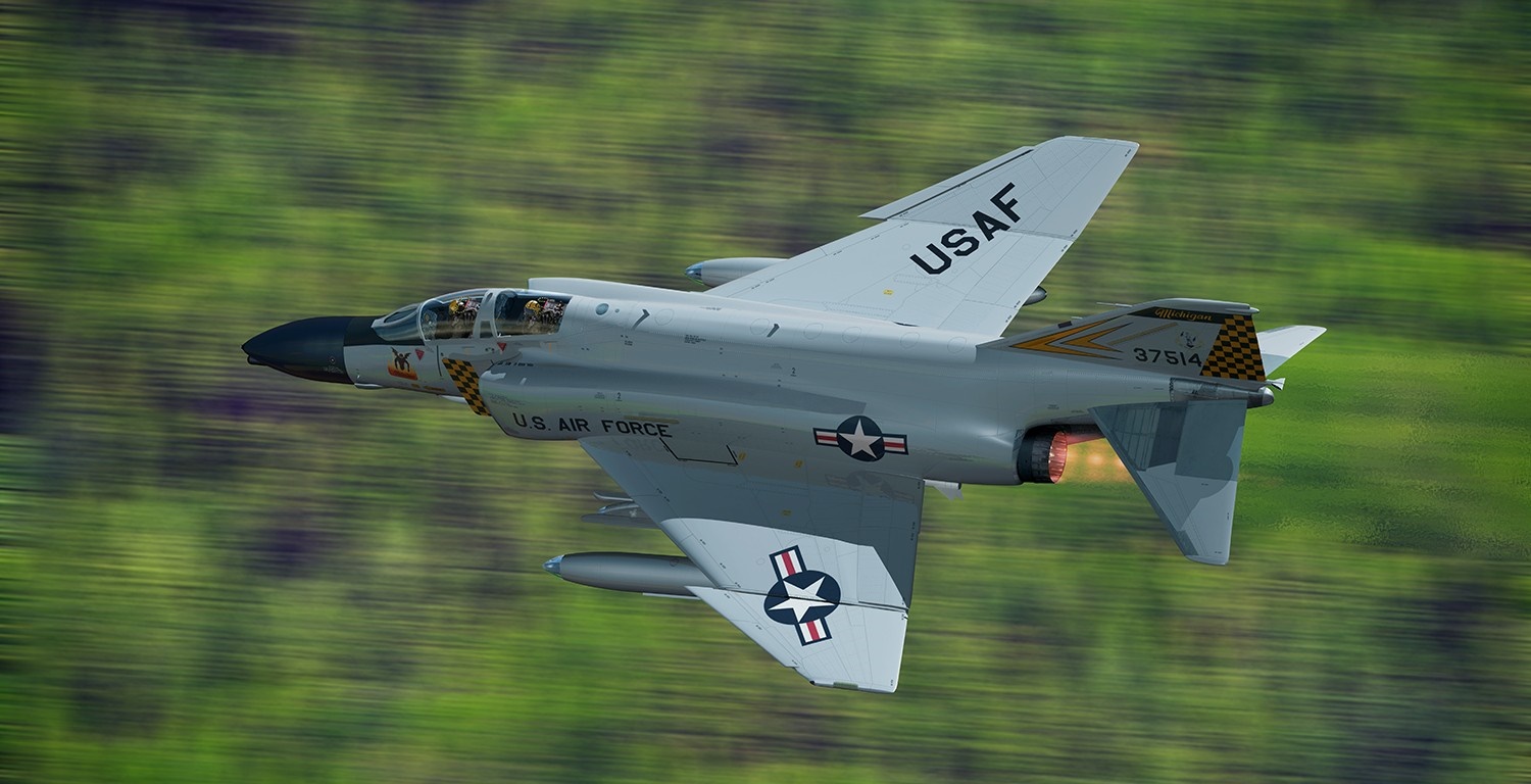 F-4 Phantom II jet aircraft in flight HD Wallpaper