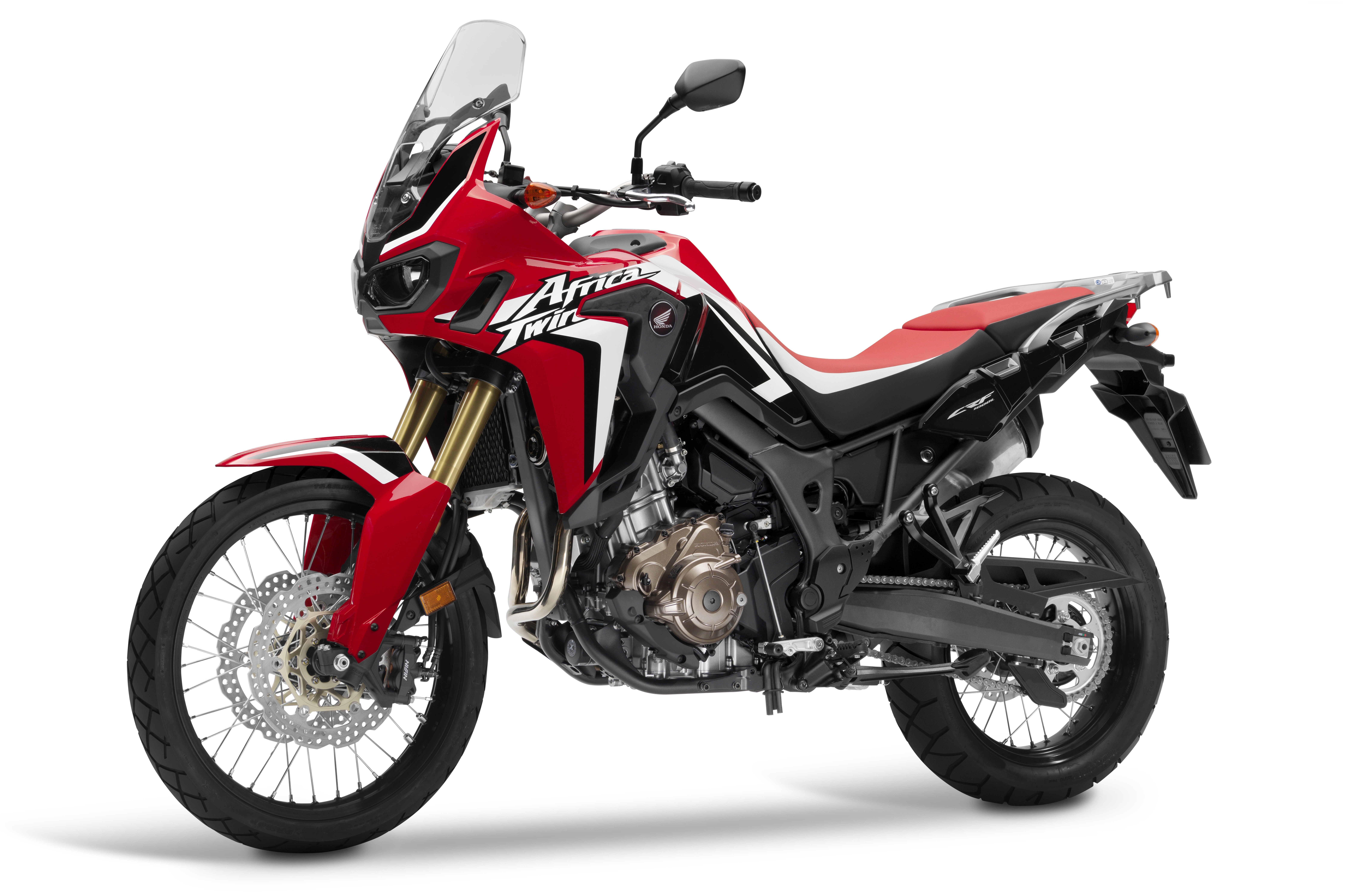 Red Honda CRF1000 Africa Twin motorcycle HD Wallpaper