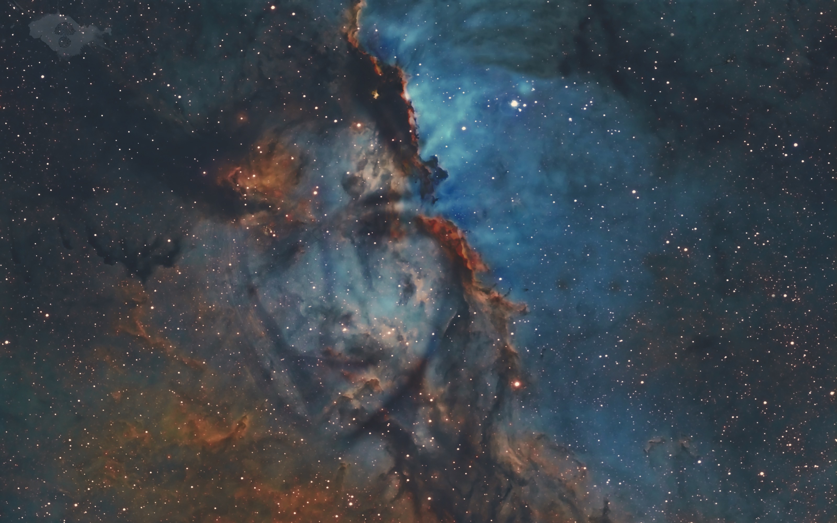 Cosmic nebula with stars and gas clouds HD Wallpaper