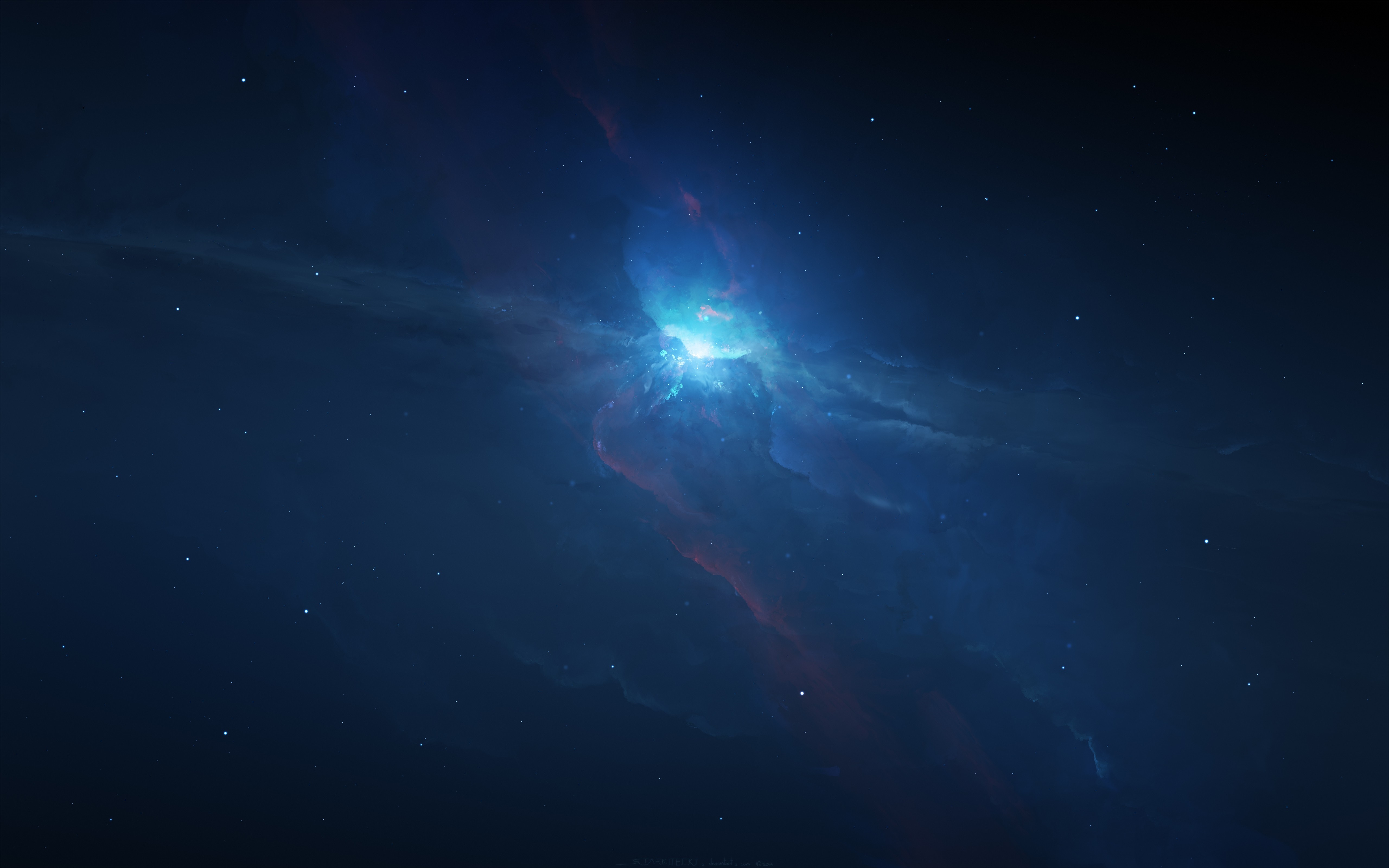 Space nebula with stars and cosmic dust HD Wallpaper