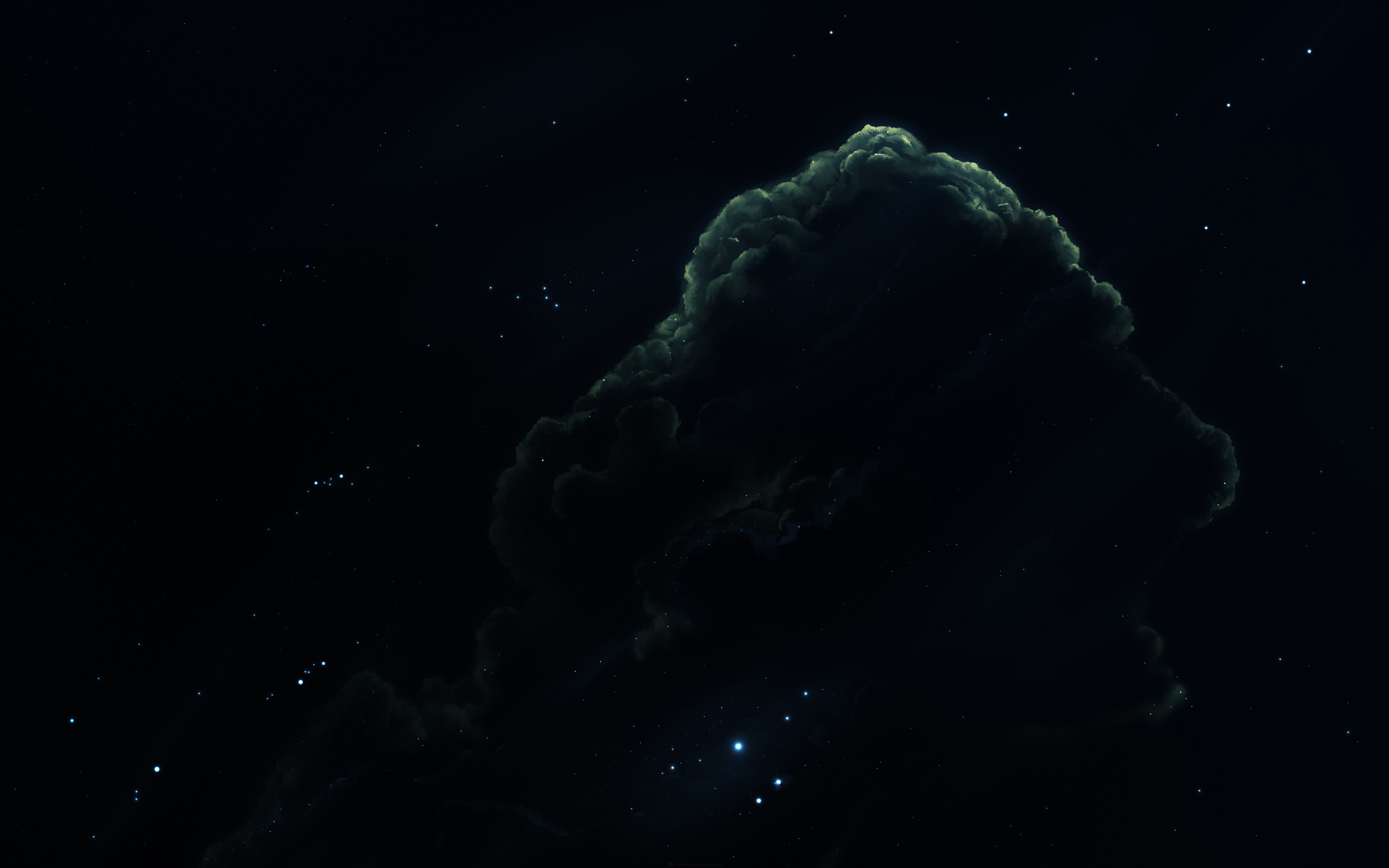 Dark Nebula with Stars HD Wallpaper