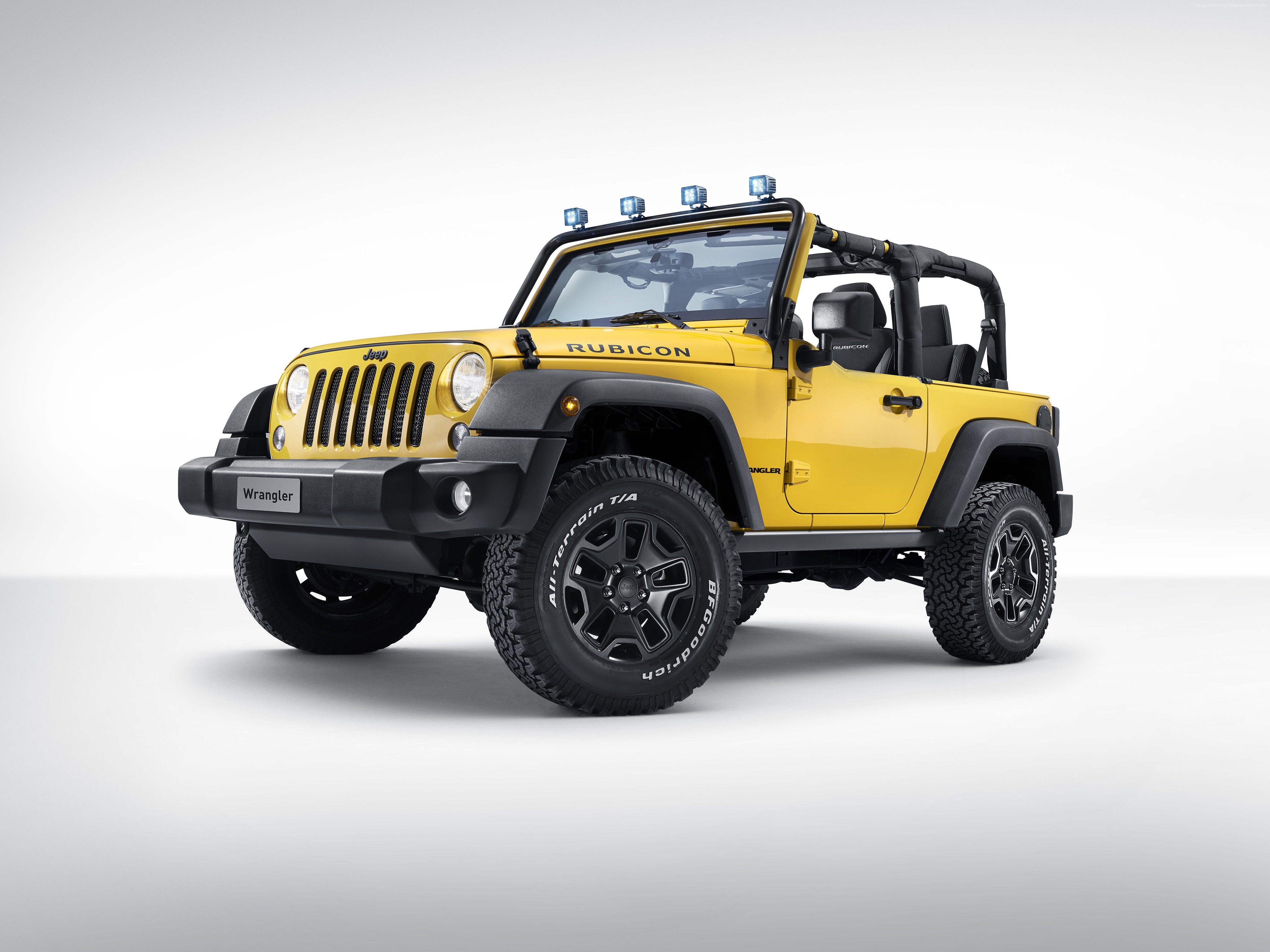 Yellow Jeep Wrangler Rubicon HD Wallpaper