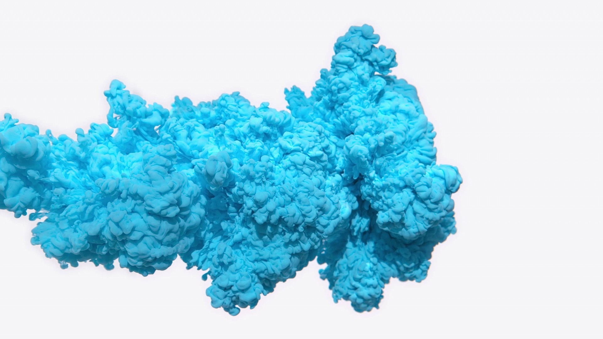 Blue ink cloud in water HD Wallpaper
