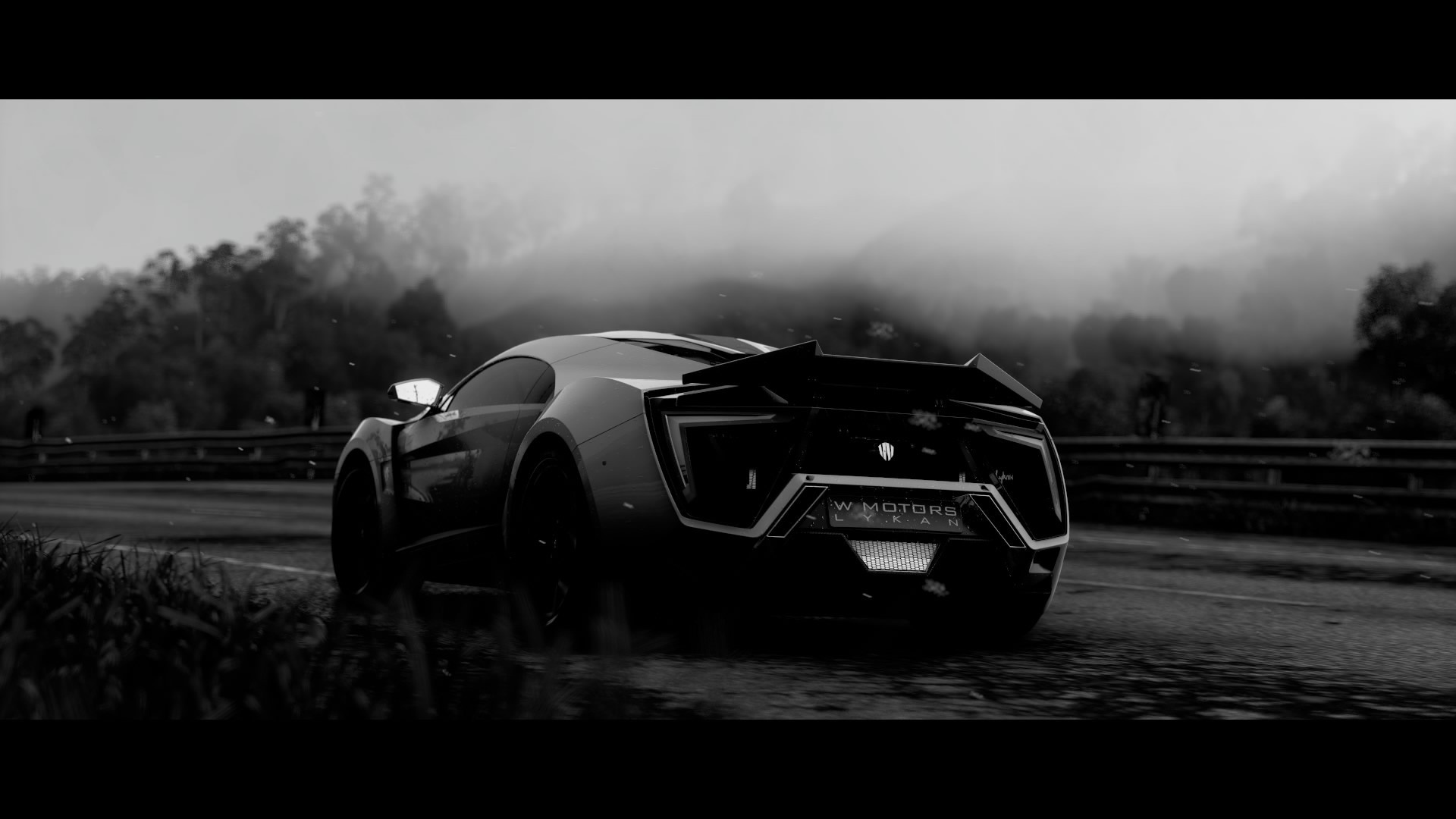 Lykan HyperSport from Driveclub in monochrome HD Wallpaper