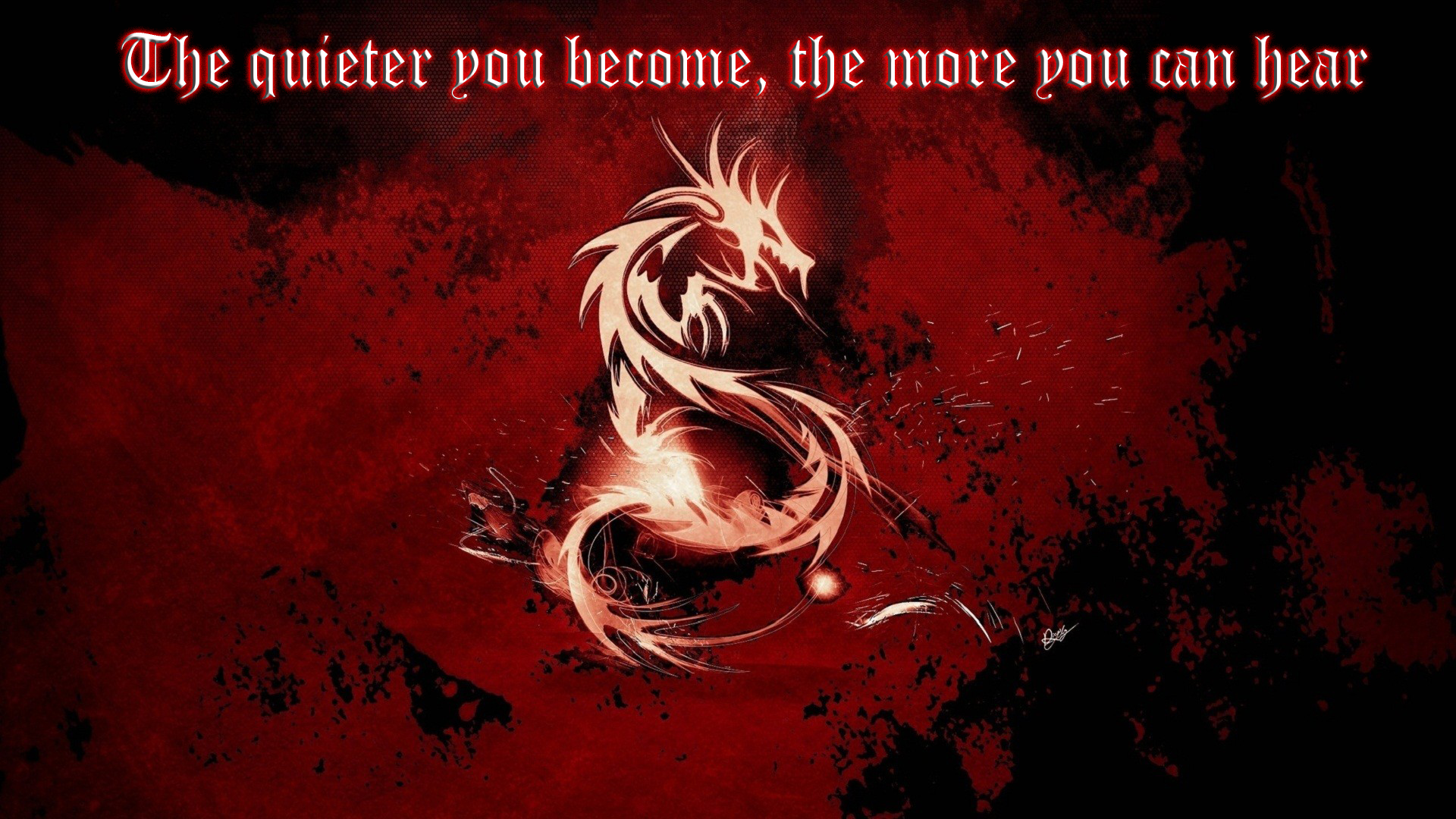 Dragon illustration with quote HD Wallpaper