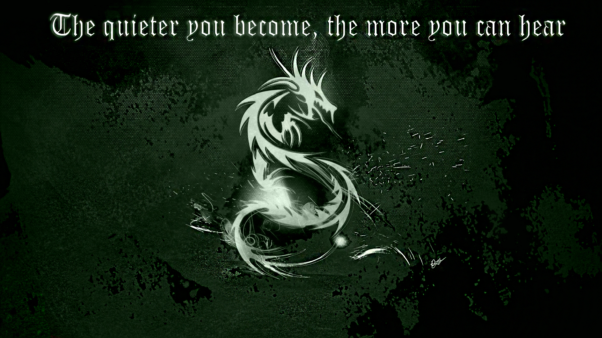 Dragon illustration with quote HD Wallpaper