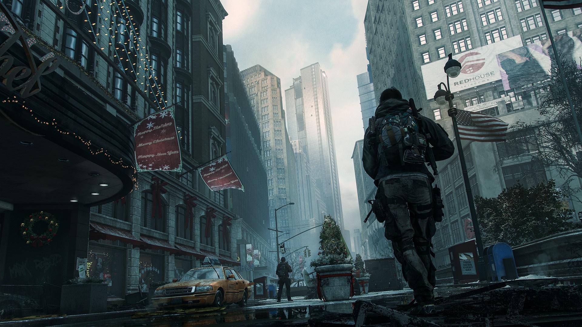 Man in apocalyptic city, Tom Clancy's The Division HD Wallpaper