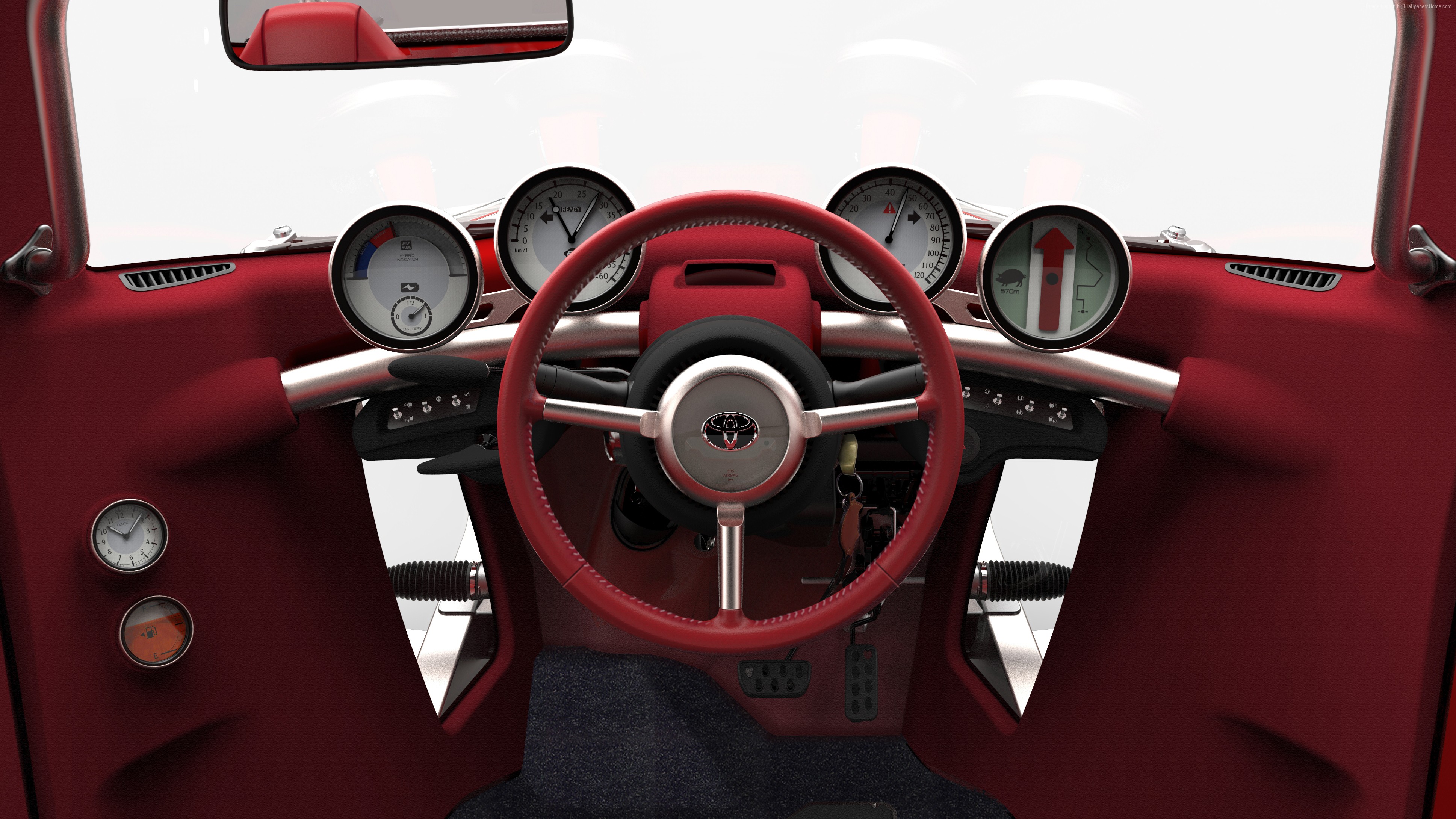 Toyota Kikai concept car interior dashboard HD Wallpaper