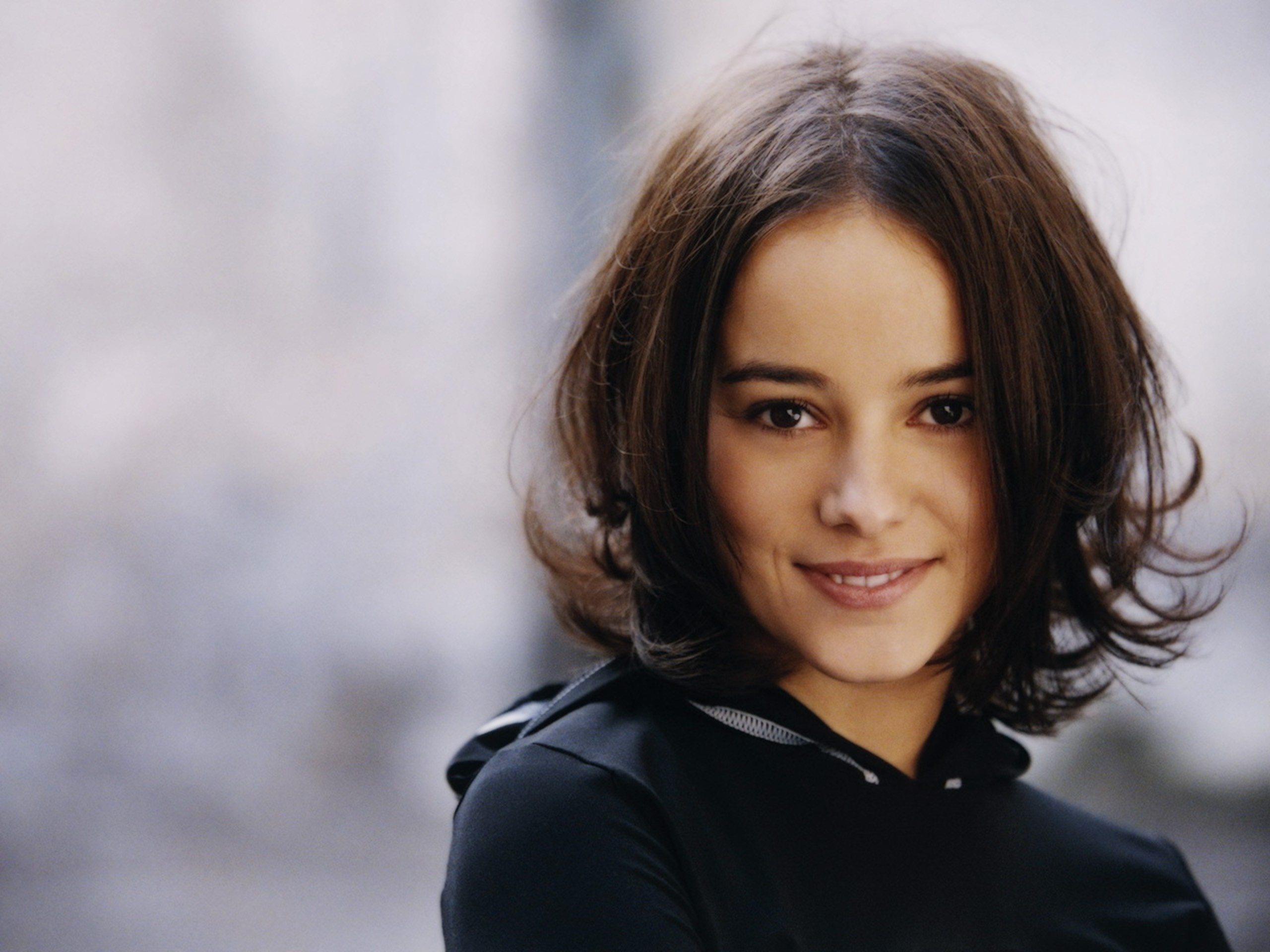 Alizee Jacotey portrait with brown hair HD Wallpaper