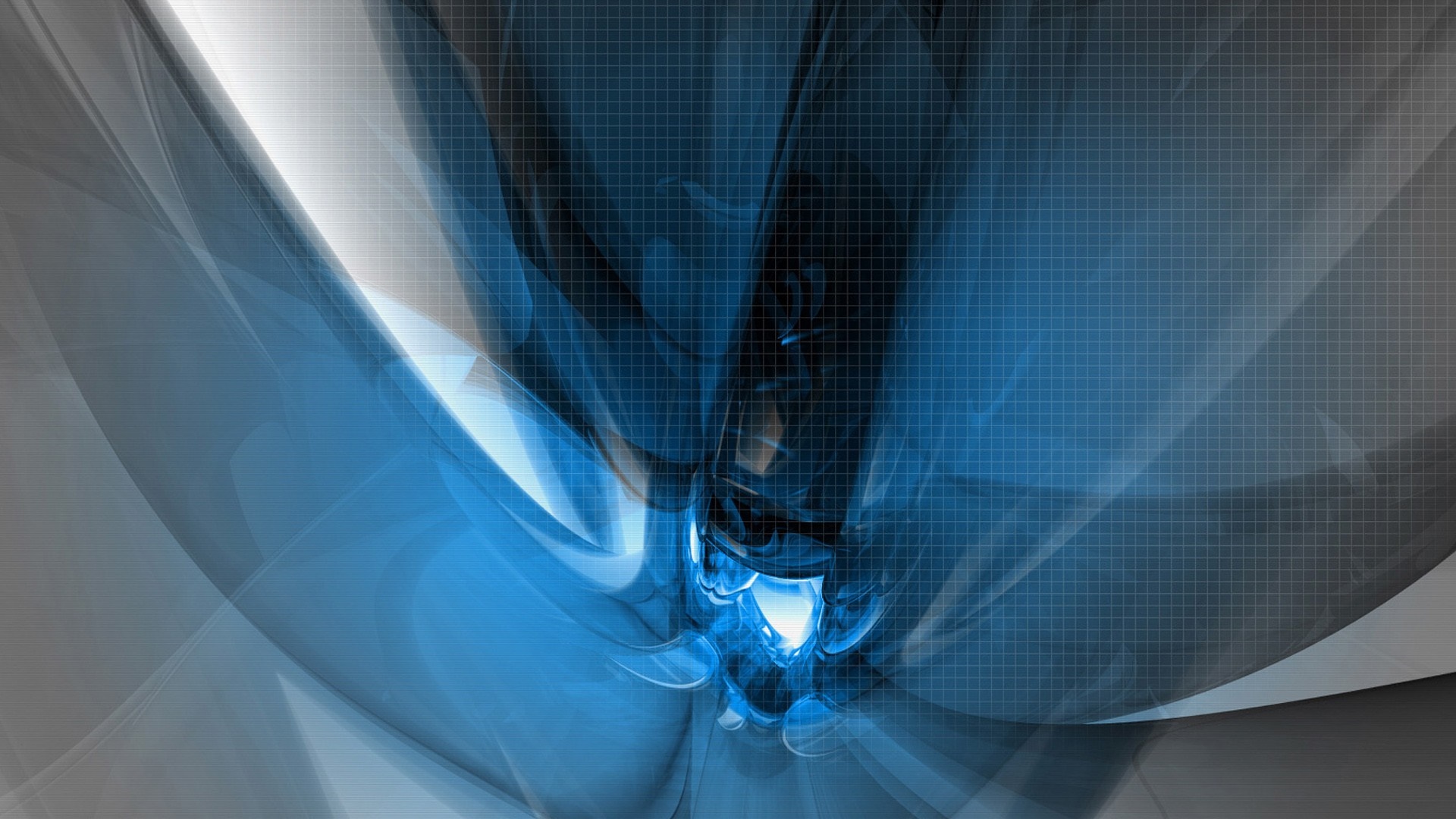 Abstract blue and gray digital art render HD Wallpaper