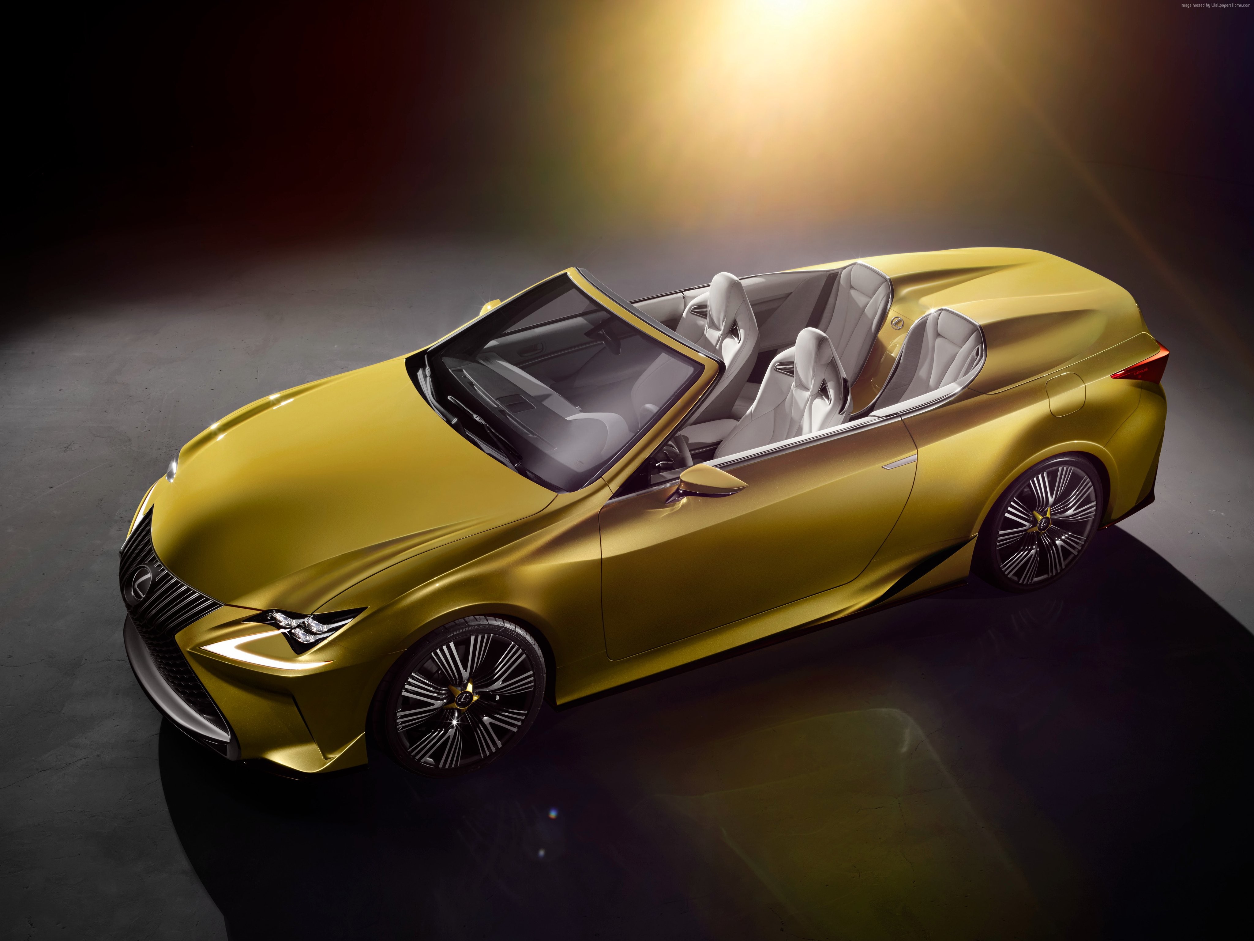 Gold Lexus LF-C2 Convertible Concept Car HD Wallpaper