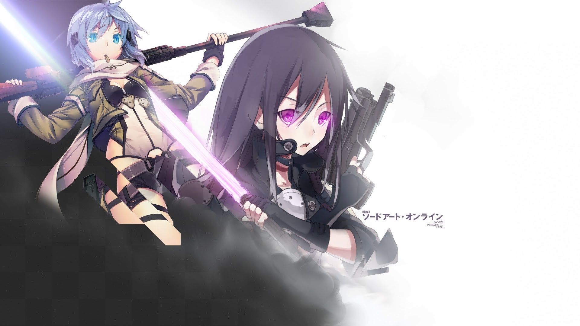 Asada Shino and Kirigaya Kazuto from Sword Art Online HD Wallpaper