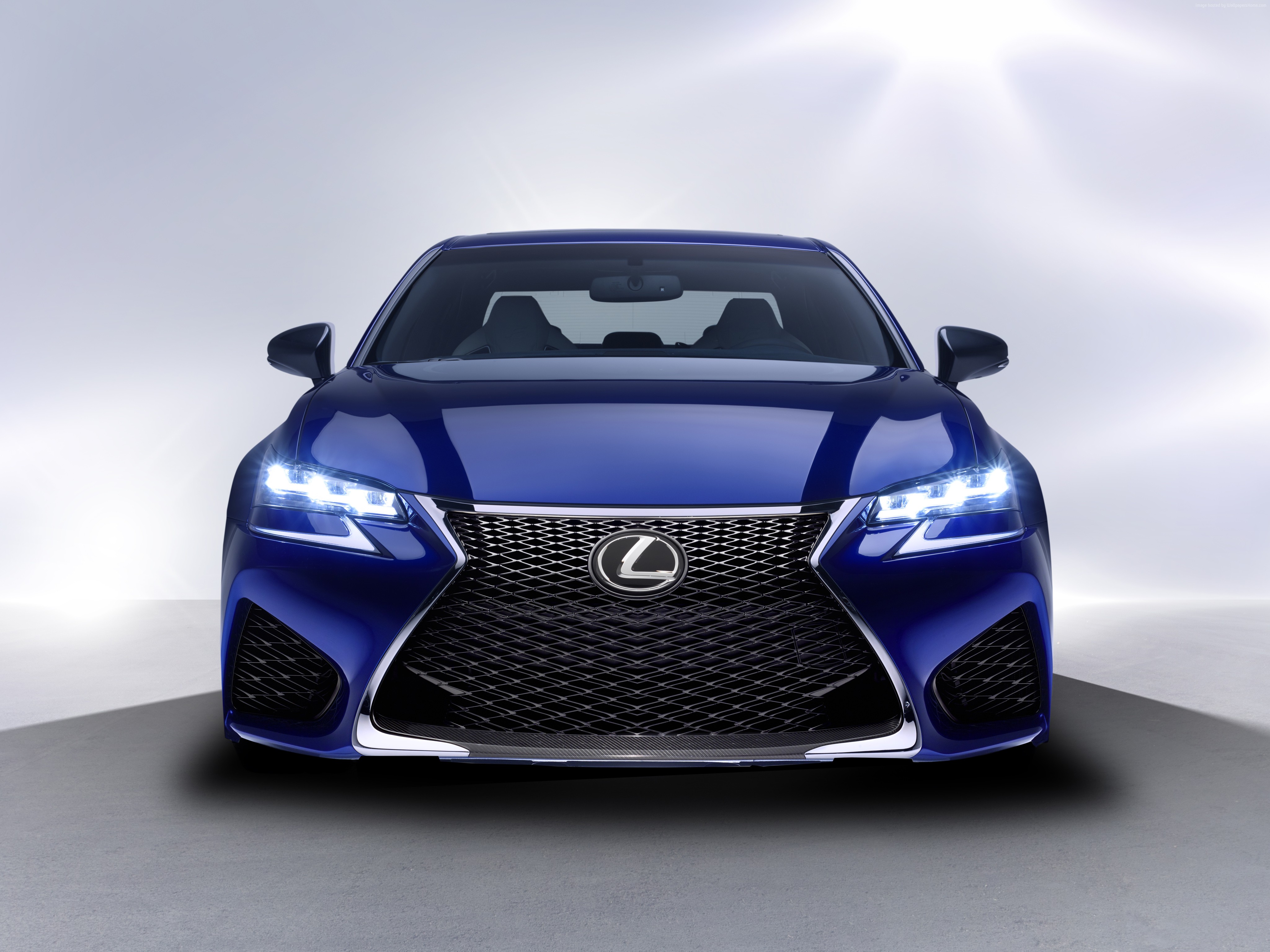 Blue Lexus GS F front view HD Wallpaper