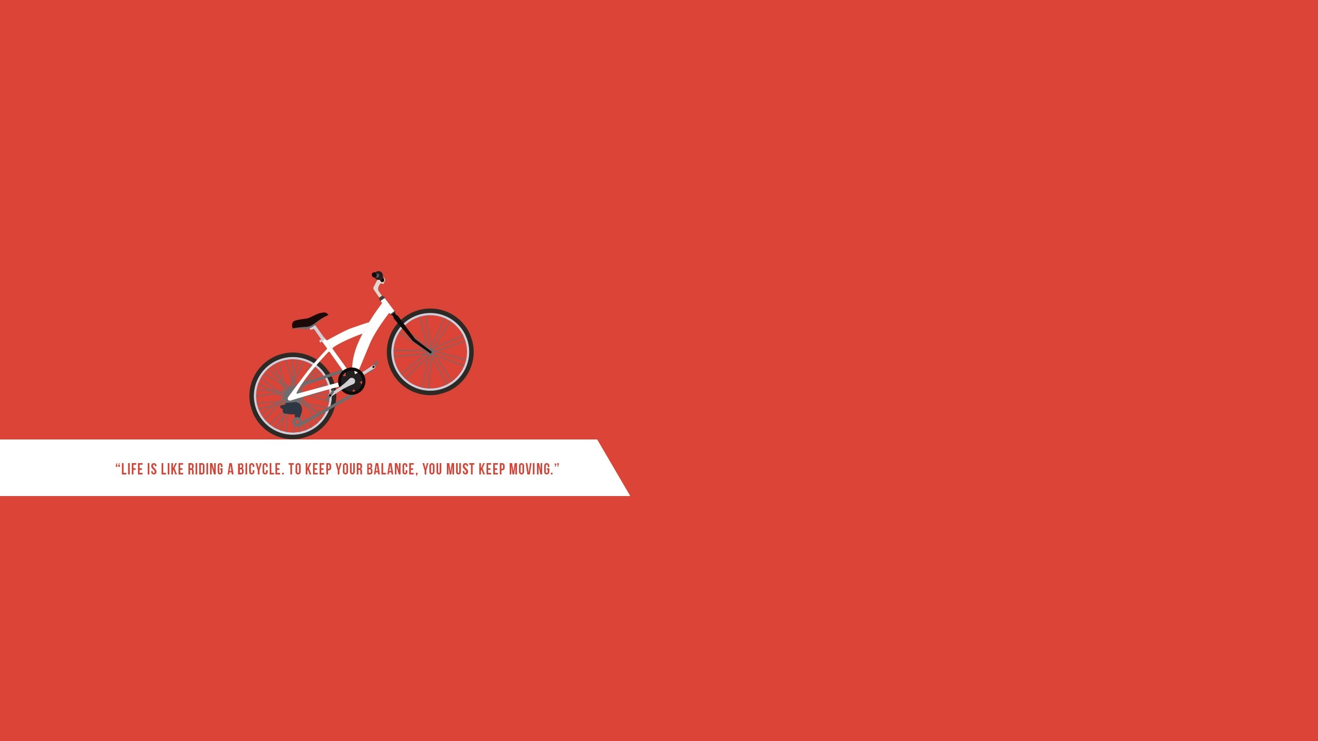 Illustration of a bicycle with a quote HD Wallpaper