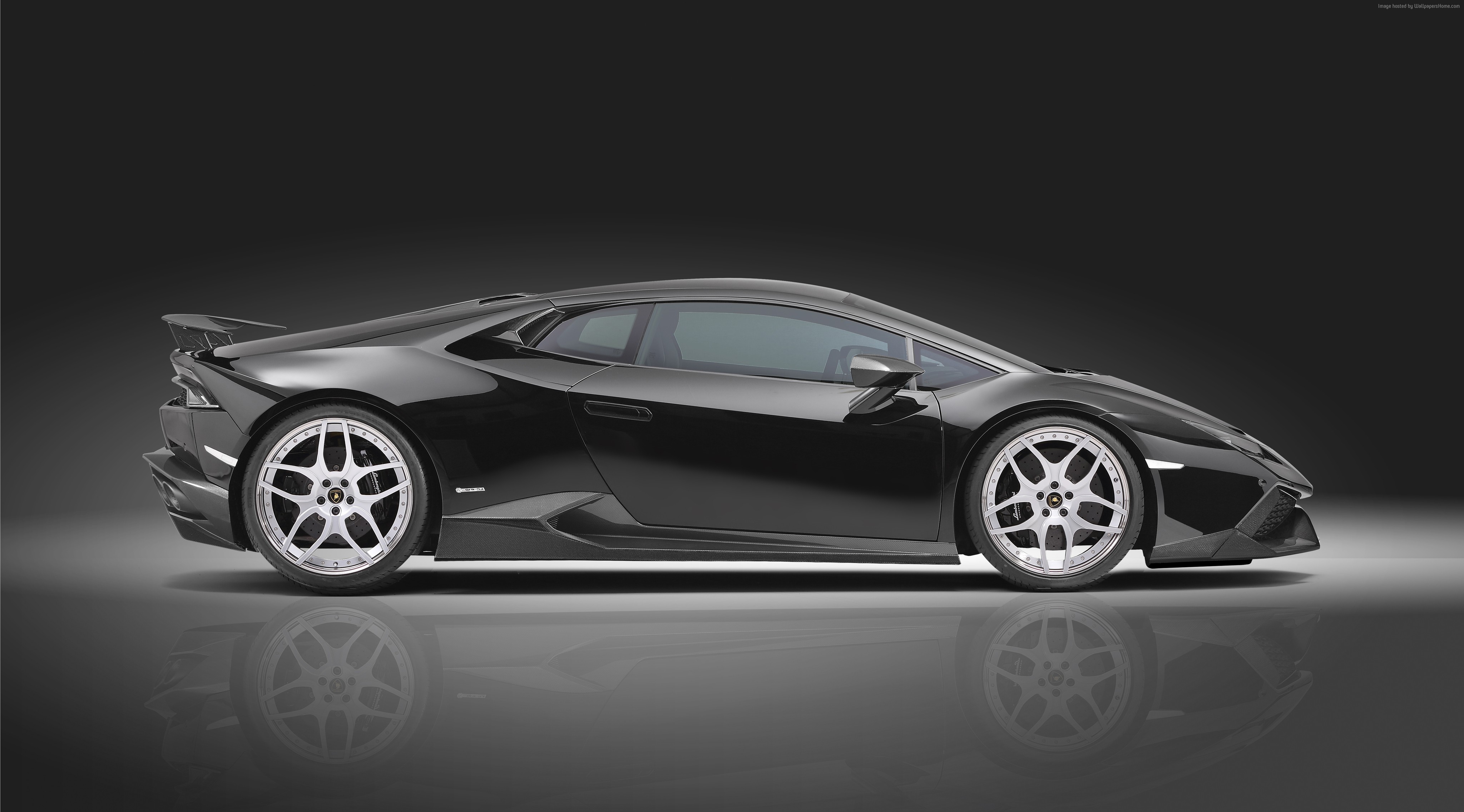 Black Lamborghini Huracan LP610-4 Sports Car HD Wallpaper