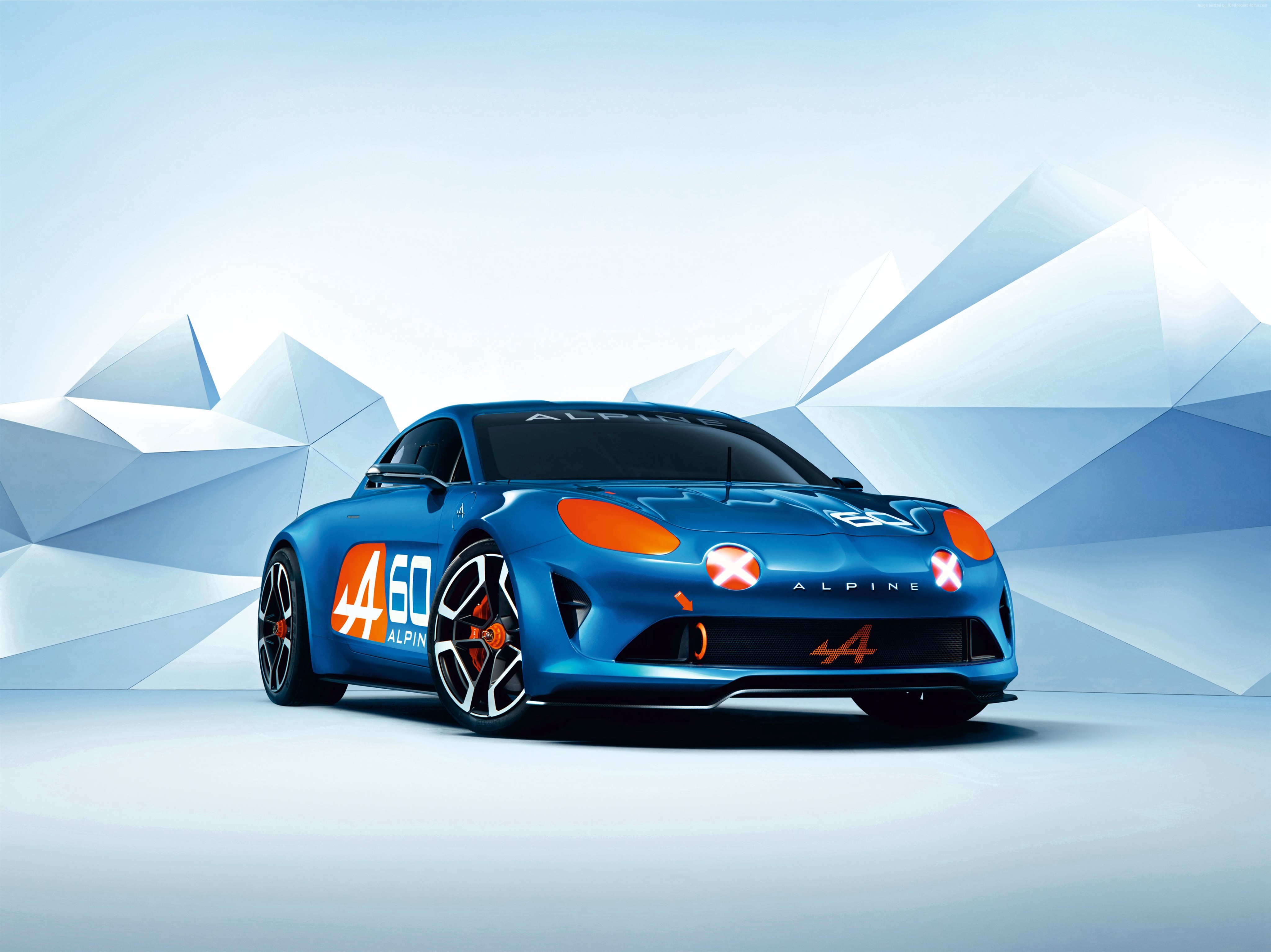 Blue Alpine Celebration Concept Sports Car HD Wallpaper