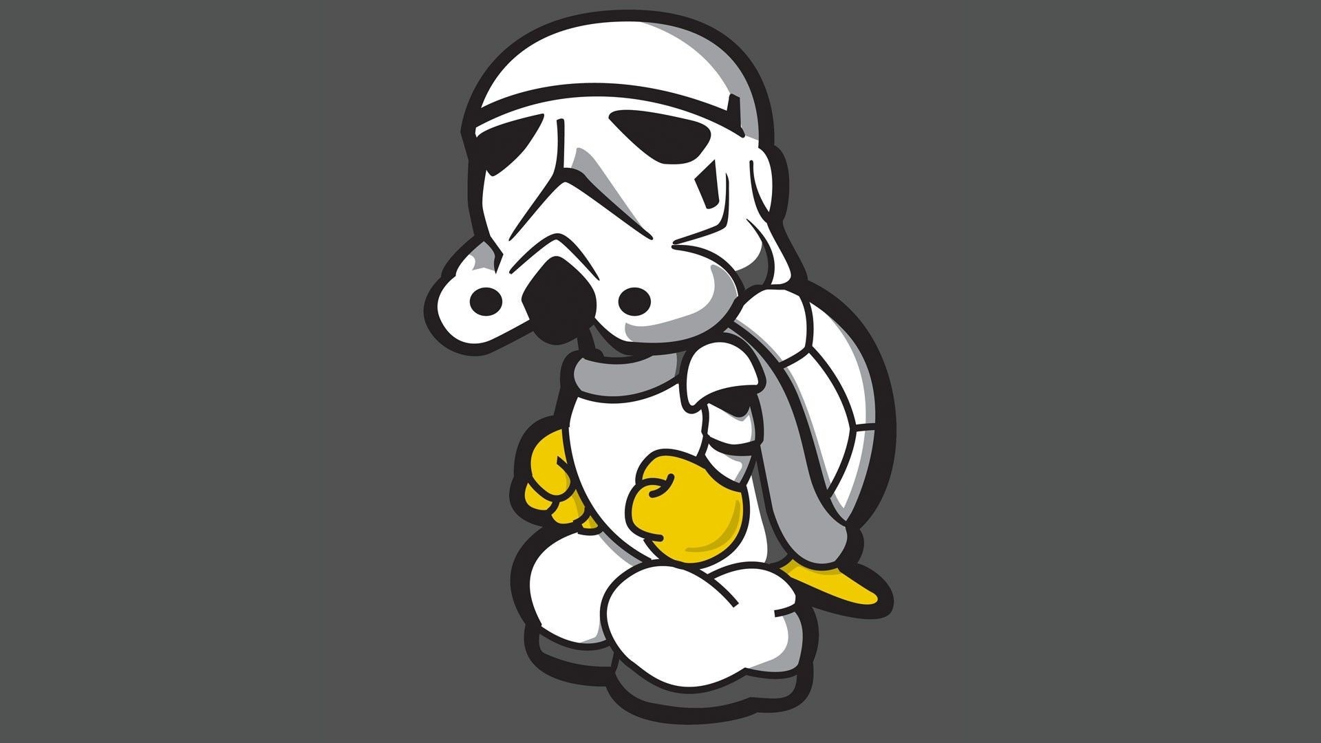 Stormtrooper Koopa Troopa crossover drawing HD Wallpaper
