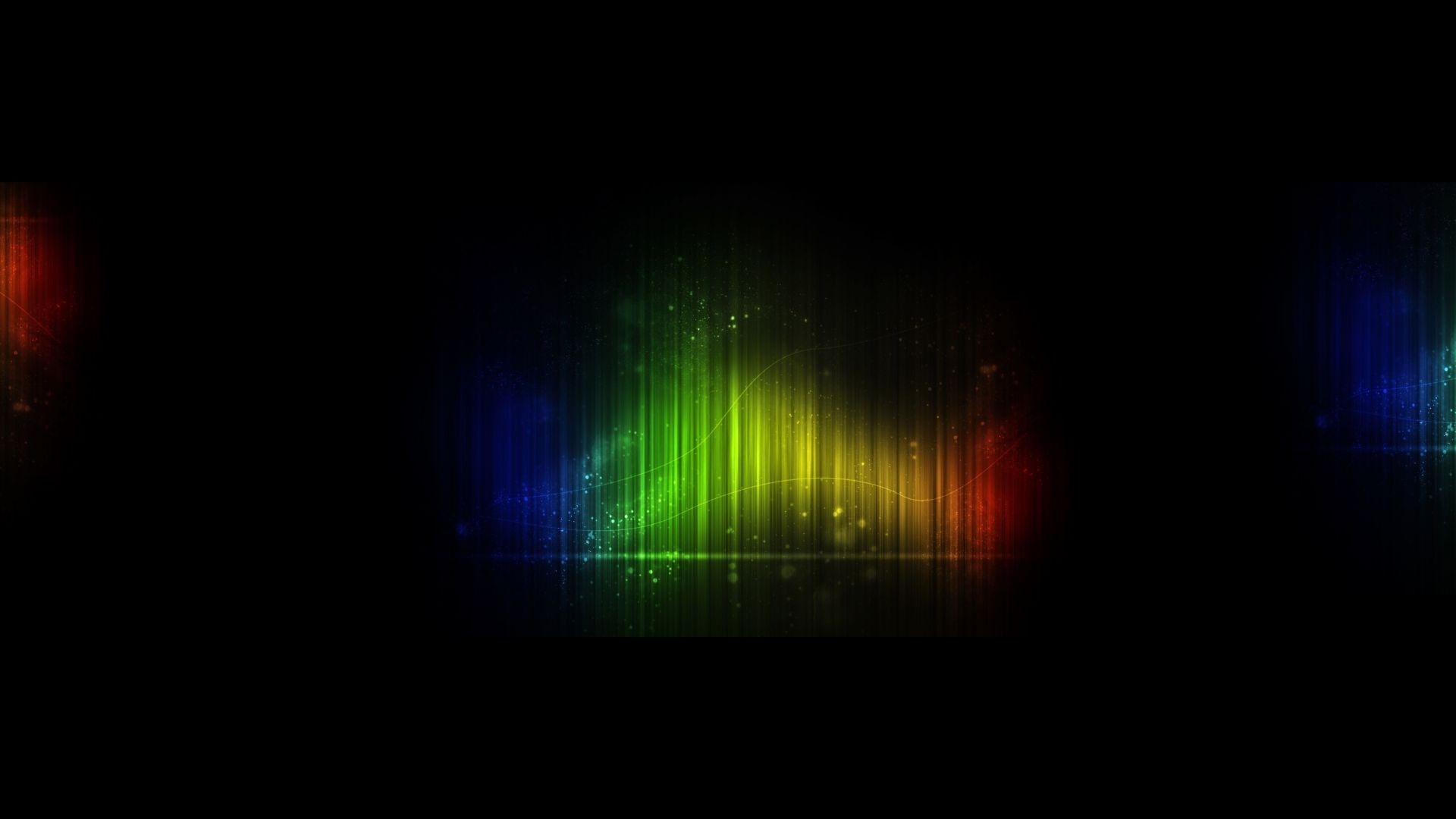 Abstract colorful light streaks on black background HD Wallpaper