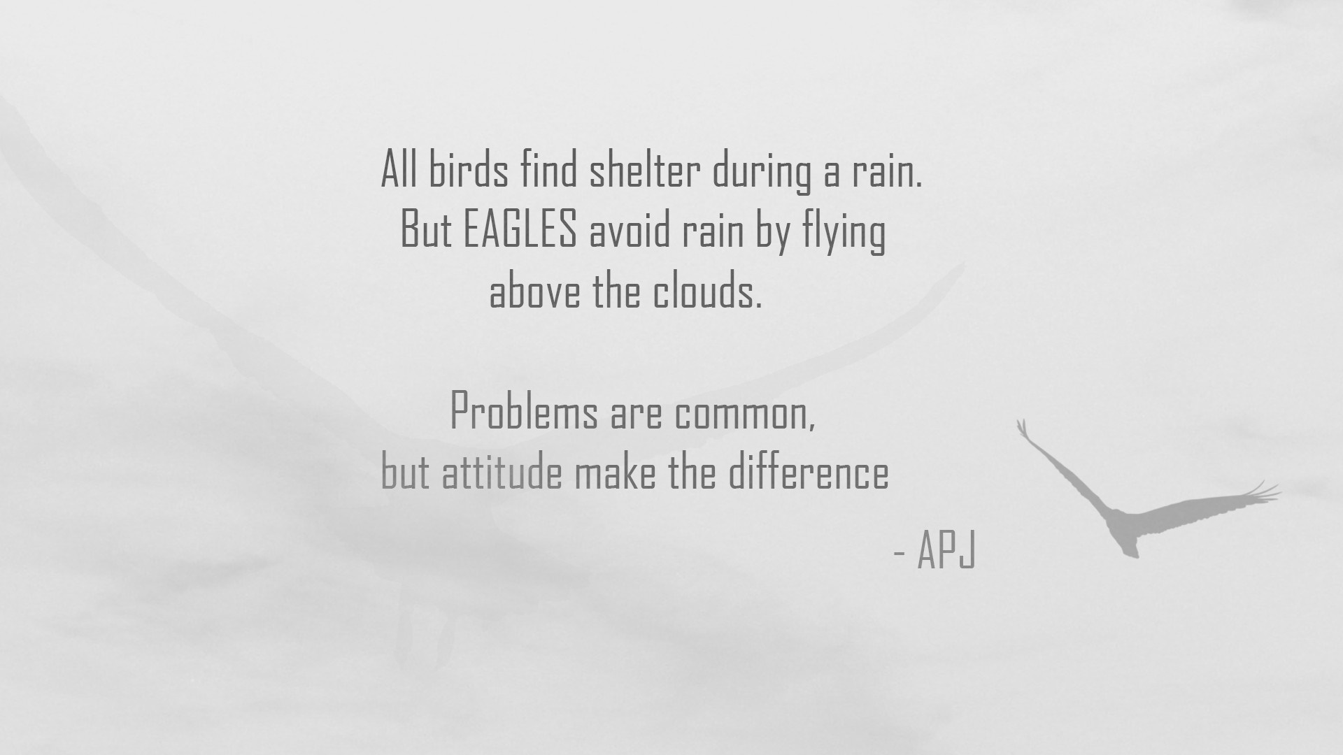 Quote about eagles and attitude by APJ HD Wallpaper
