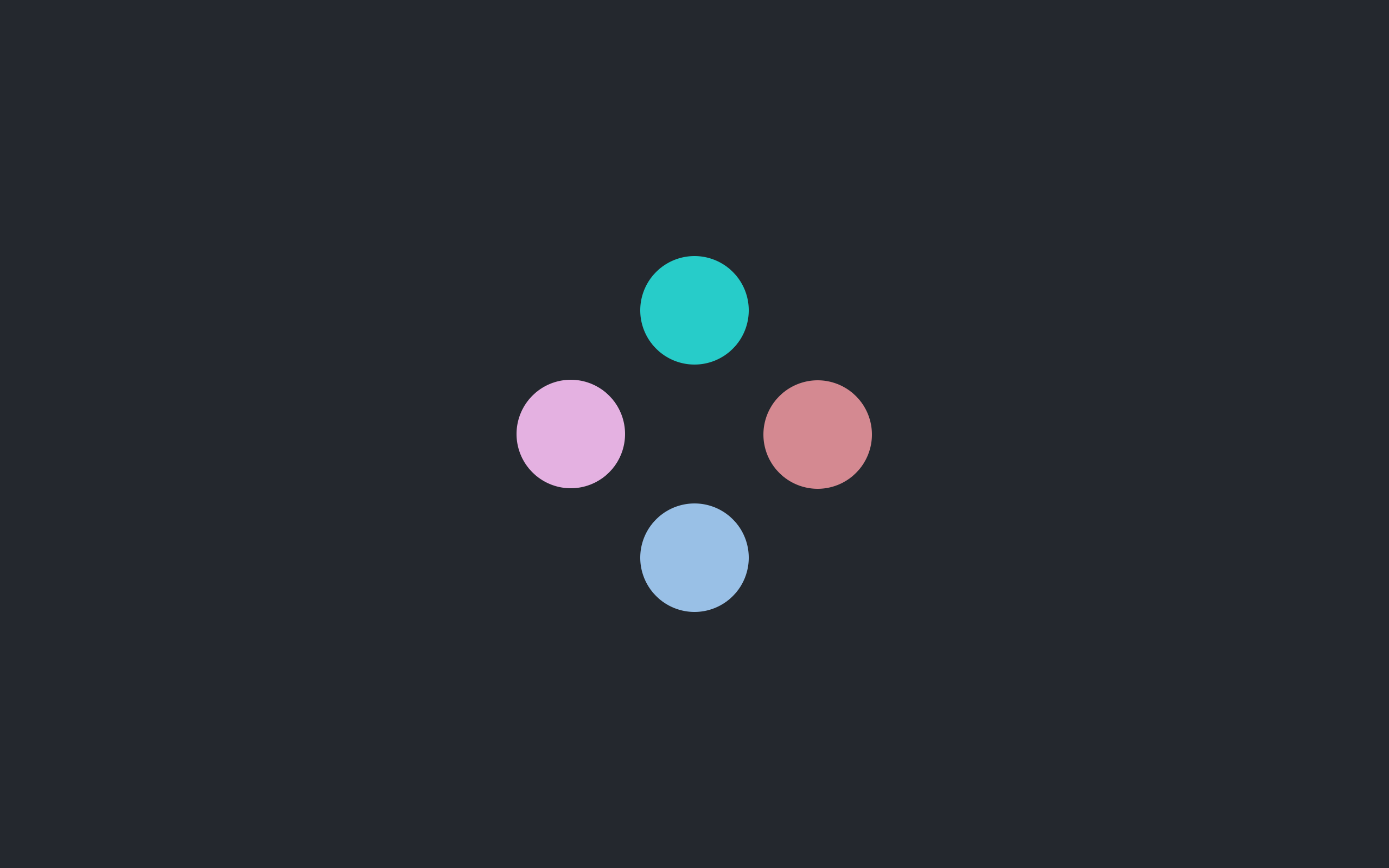 Minimalist illustration of four colored circles HD Wallpaper