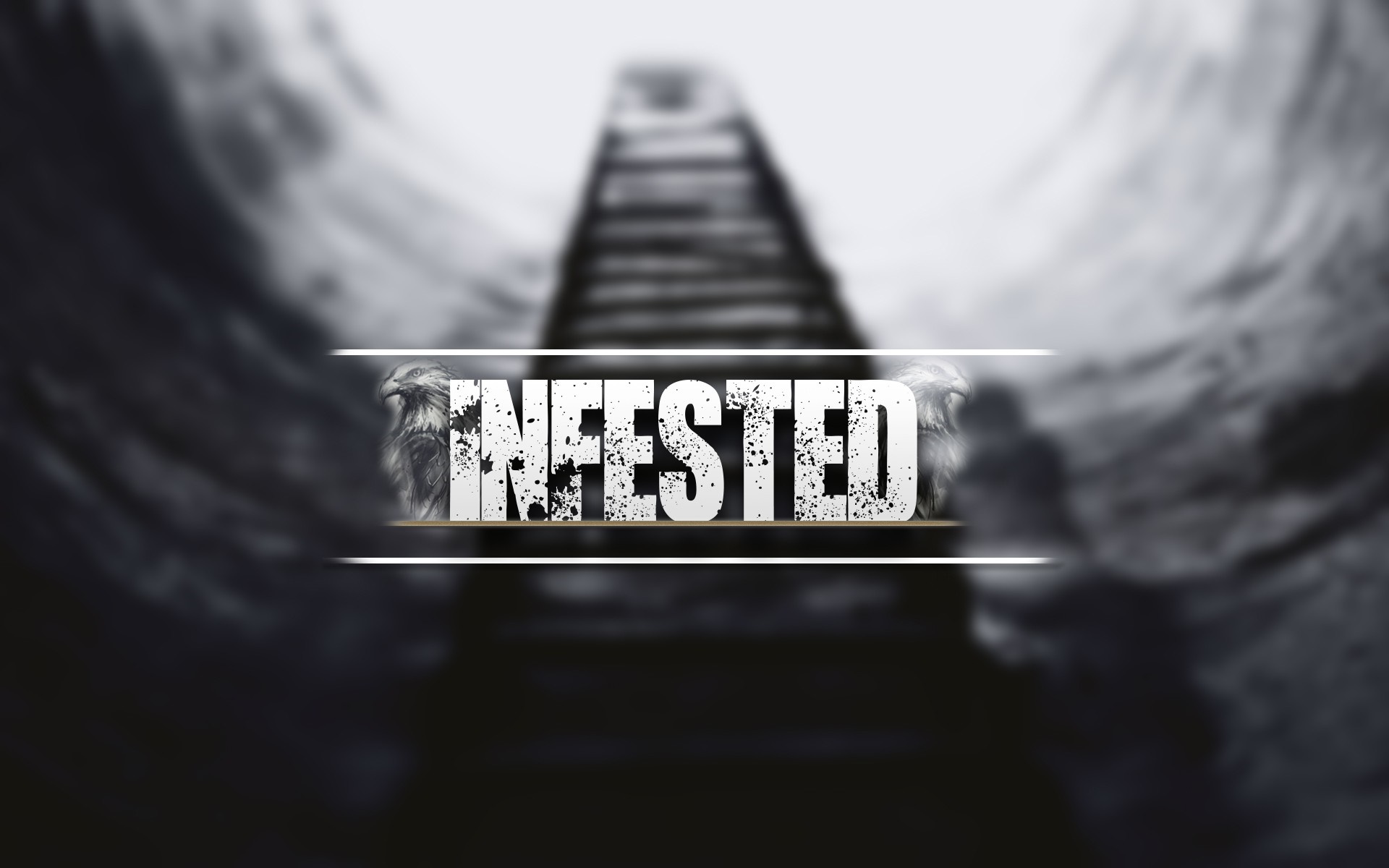 Infested title with blurred background HD Wallpaper