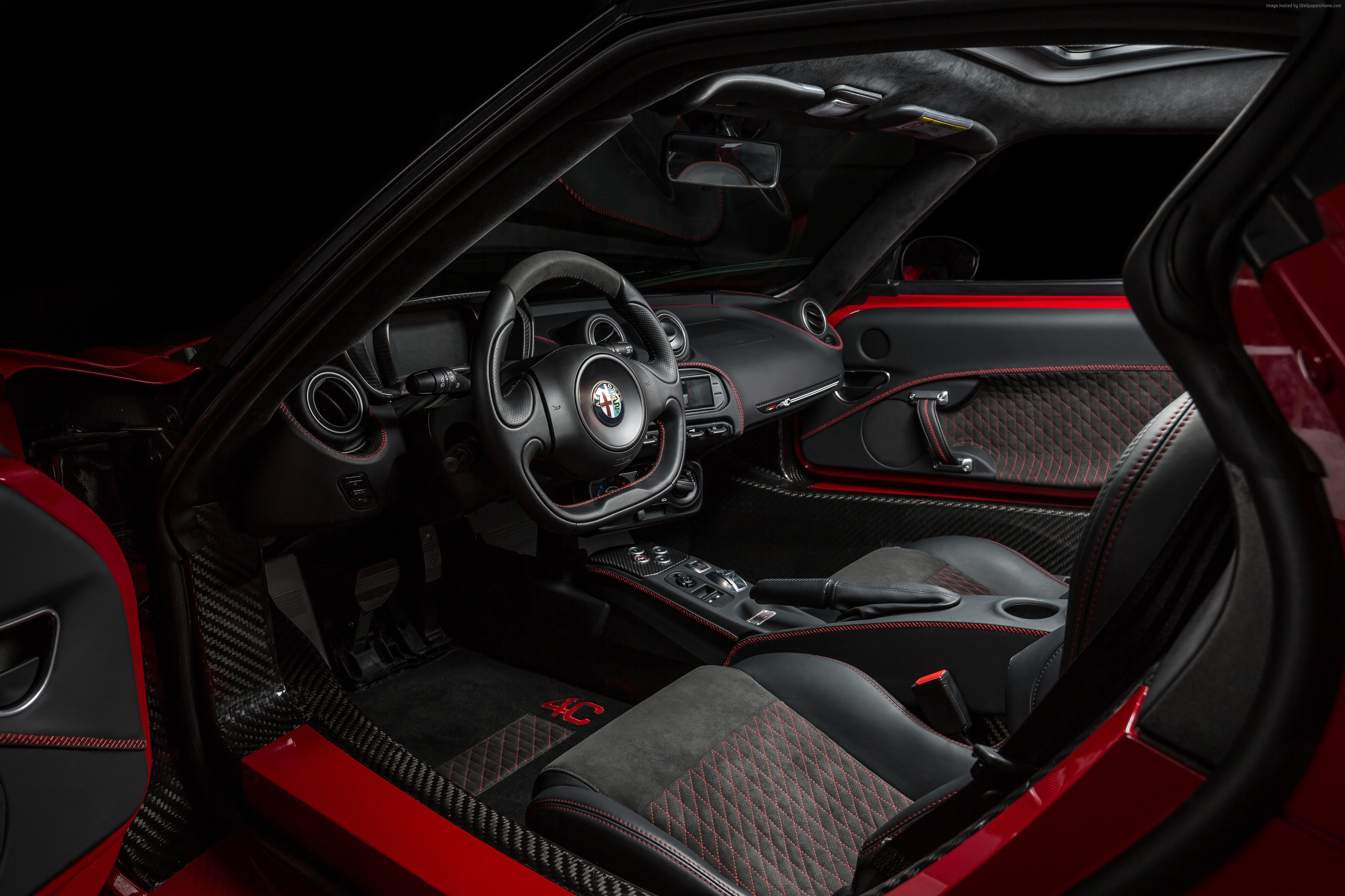 Alfa Romeo Zender 4c interior HD Wallpaper