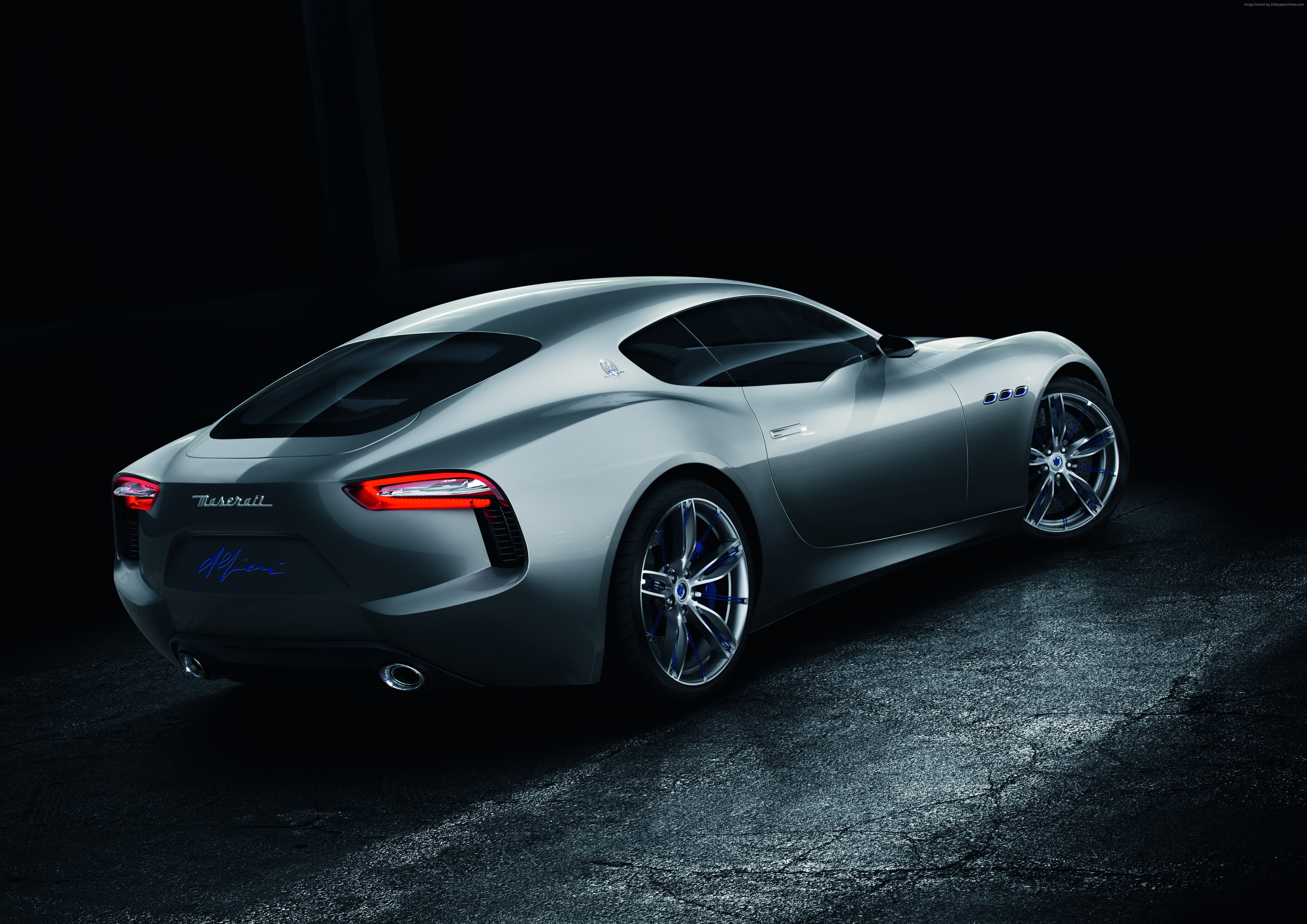 Maserati Alfieri Concept Car Rear View HD Wallpaper