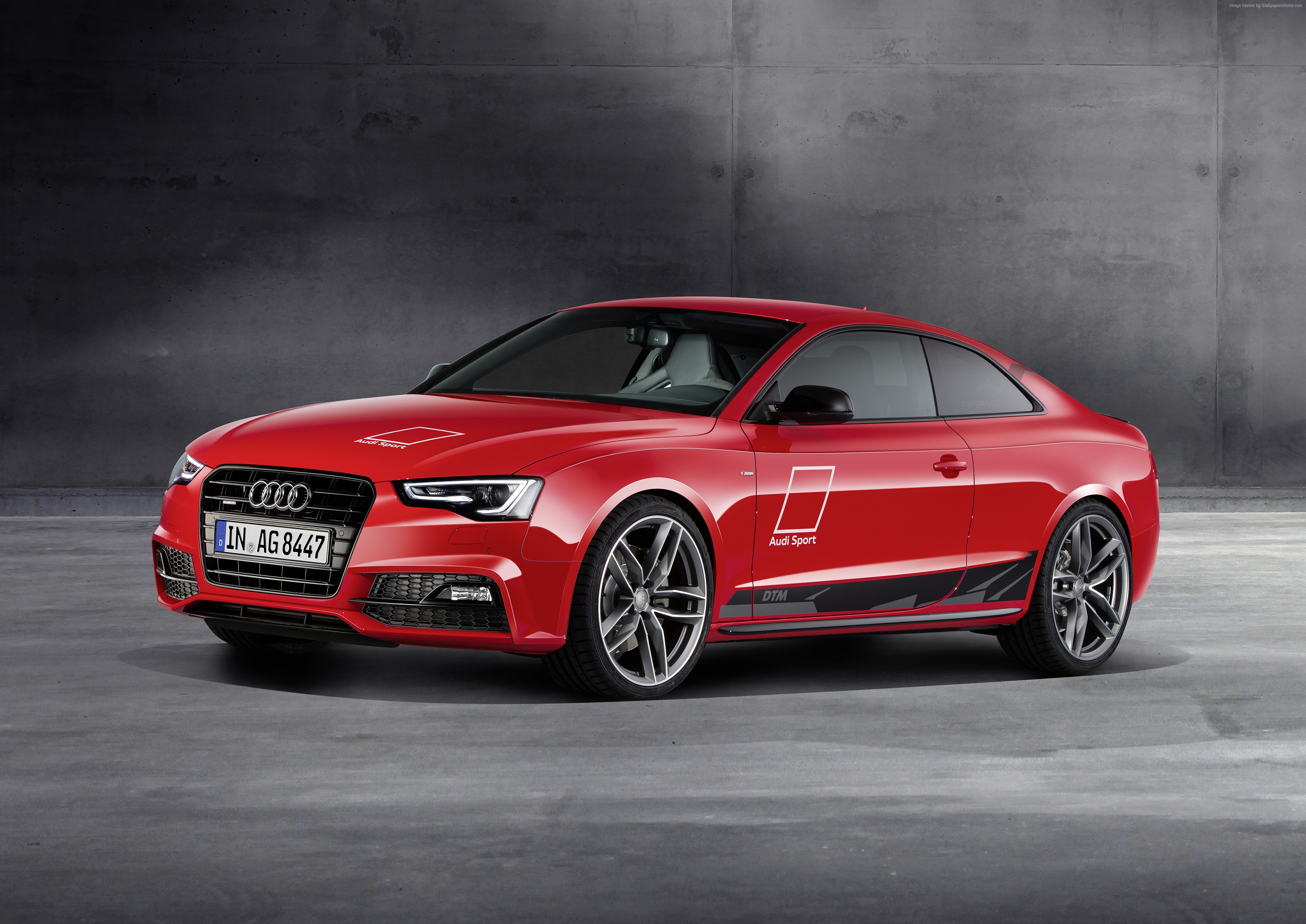Red Audi A5 DTM Sport Coupe HD Wallpaper