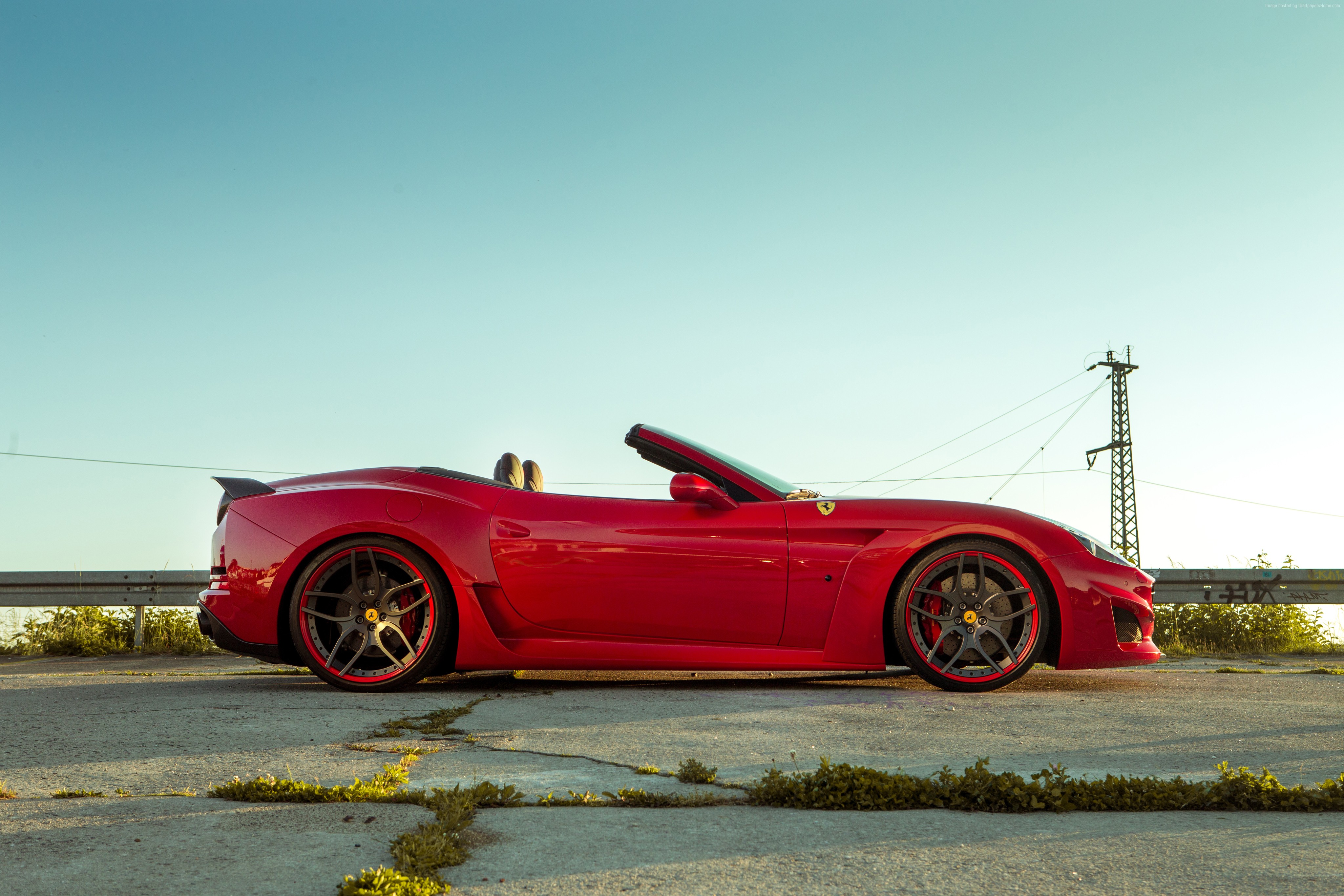 Red Novitec Rosso Ferrari California T Convertible HD Wallpaper