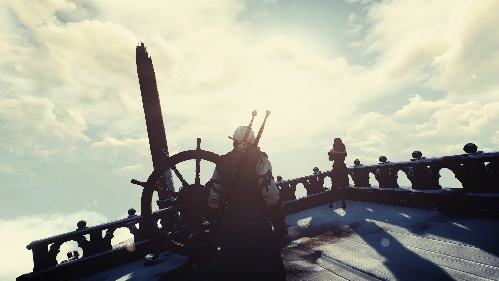 Geralt from The Witcher 3 Wild Hunt on a ship HD Wallpaper
