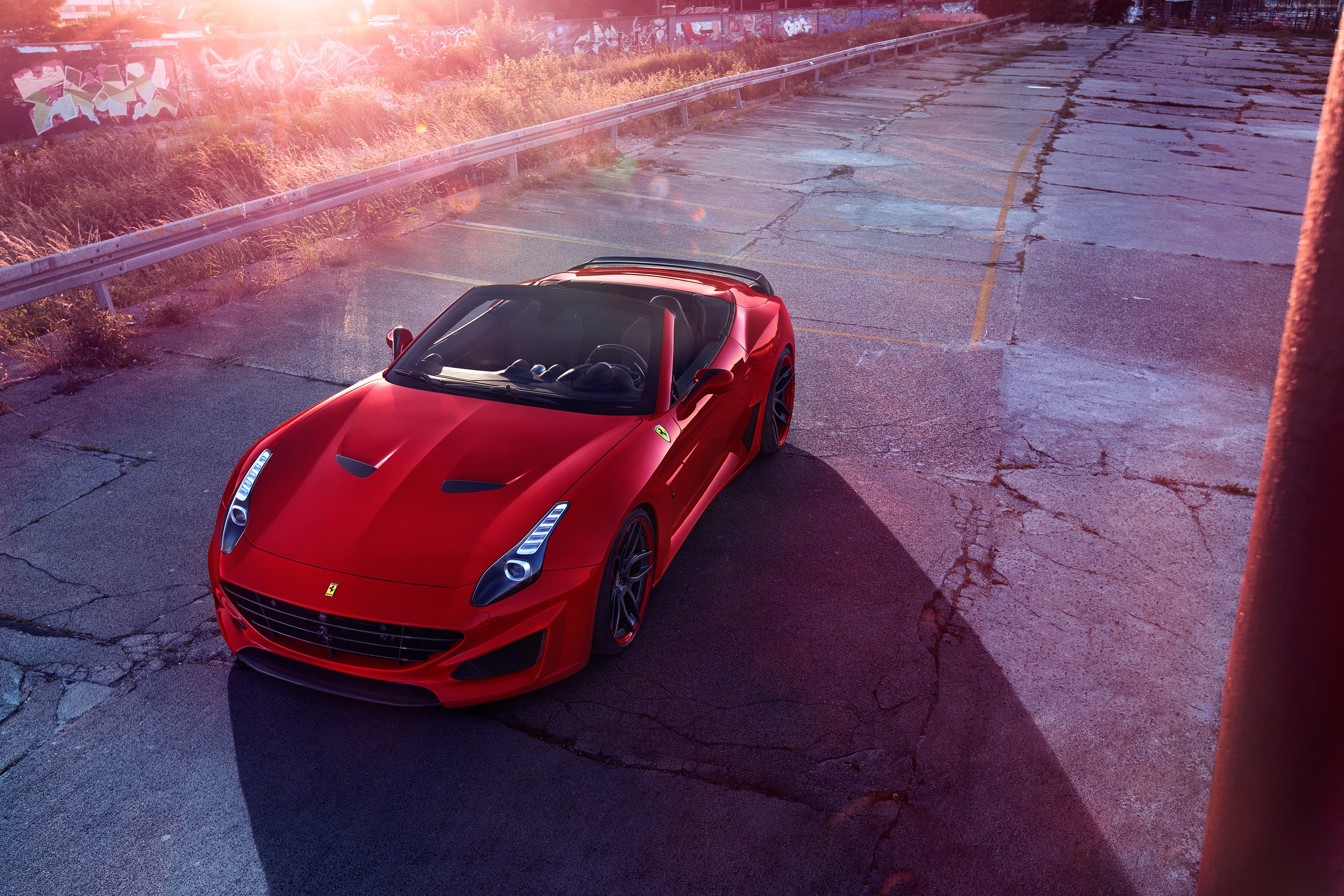 Red Novitec Rosso Ferrari California T N-largo Convertible HD Wallpaper