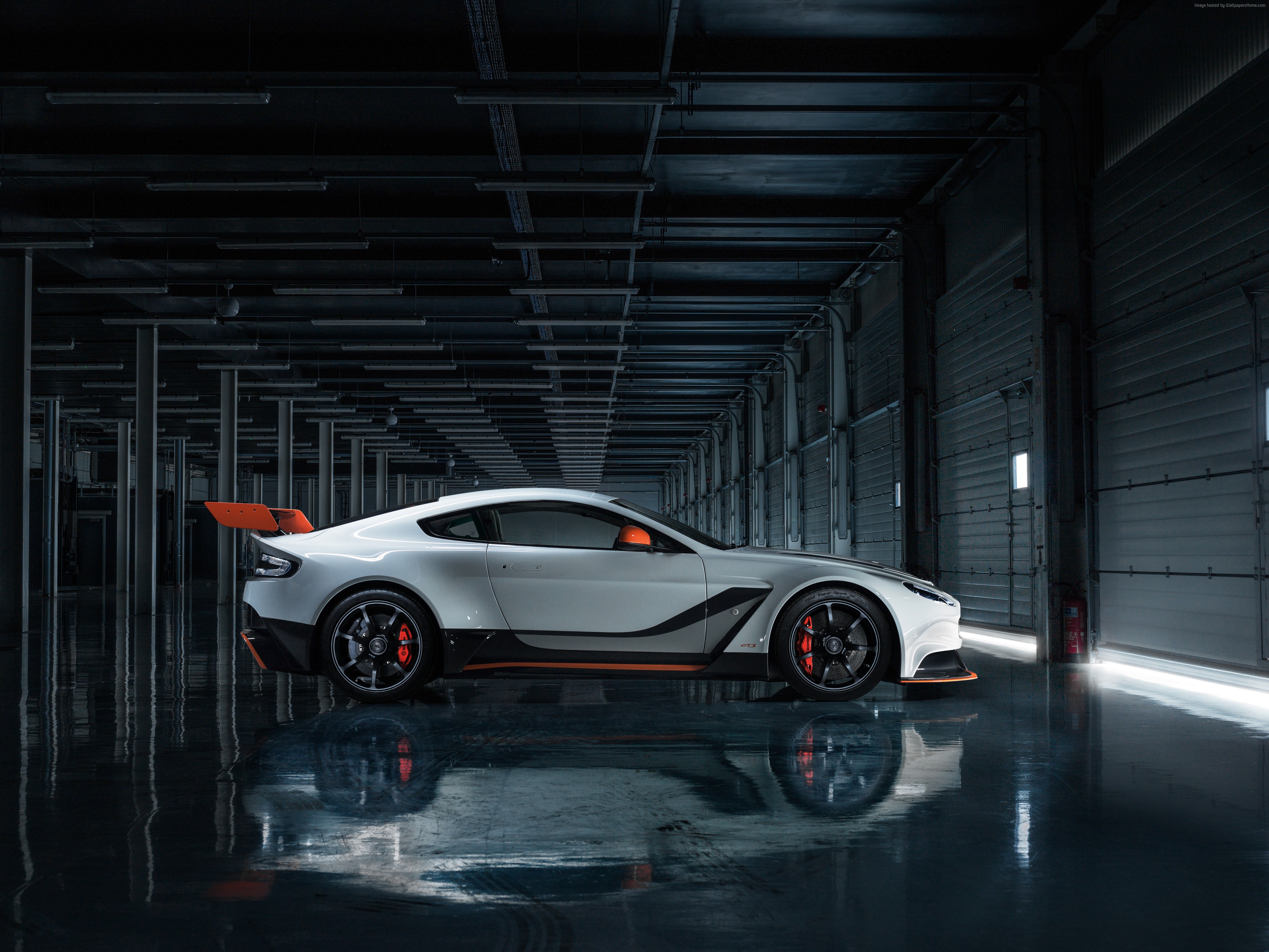 Aston Martin Vantage sports car in a garage HD Wallpaper