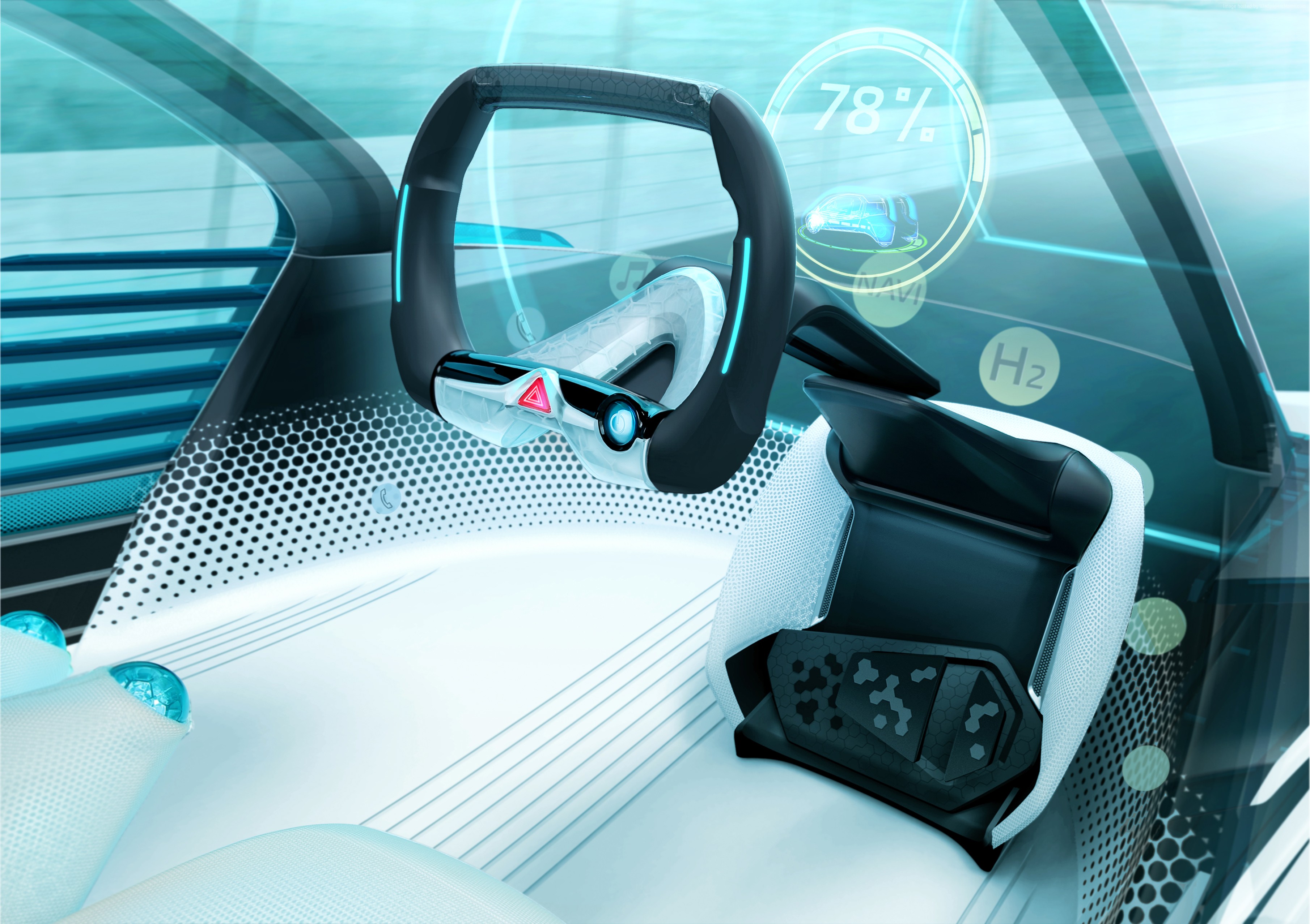 Toyota FCV Plus concept car interior HD Wallpaper
